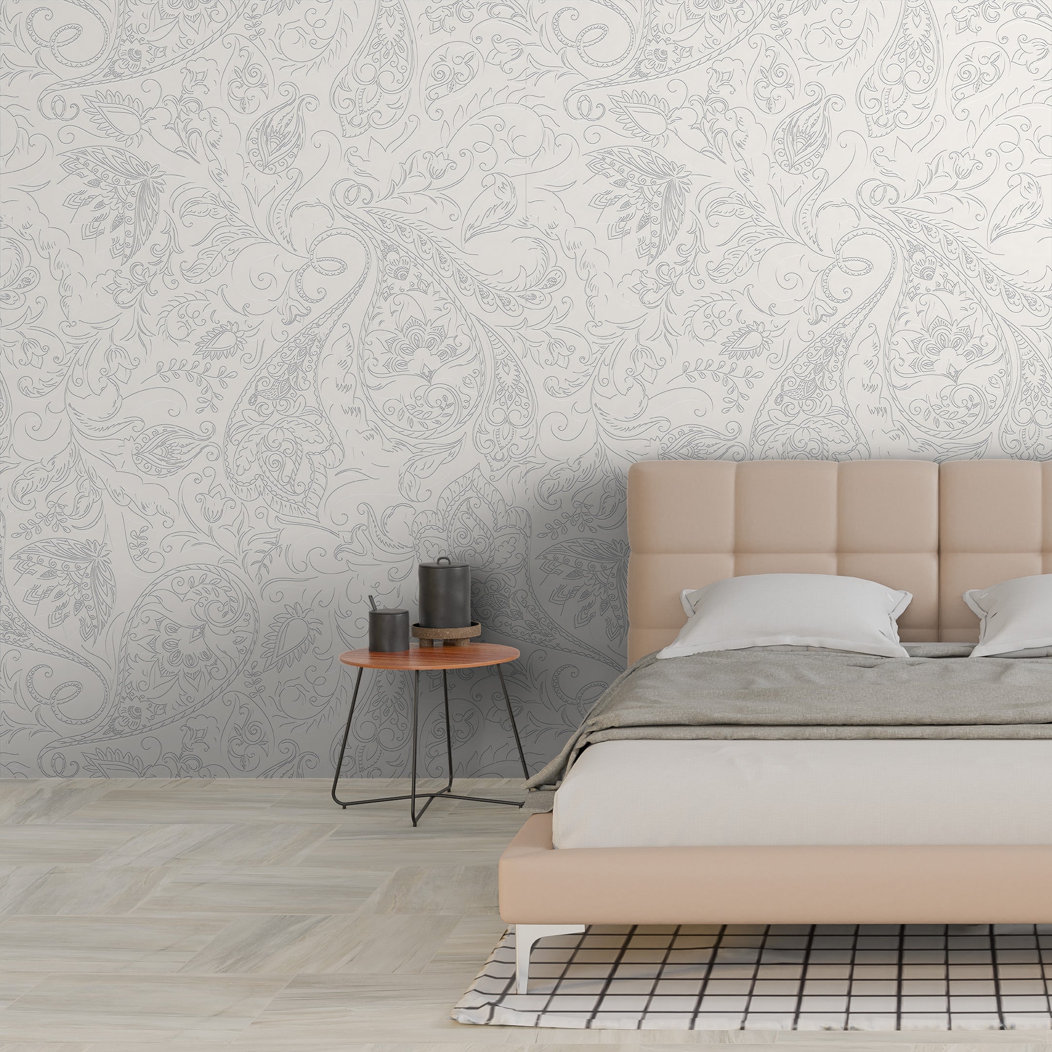3D Heritage Henna - Paintable Wallpaper