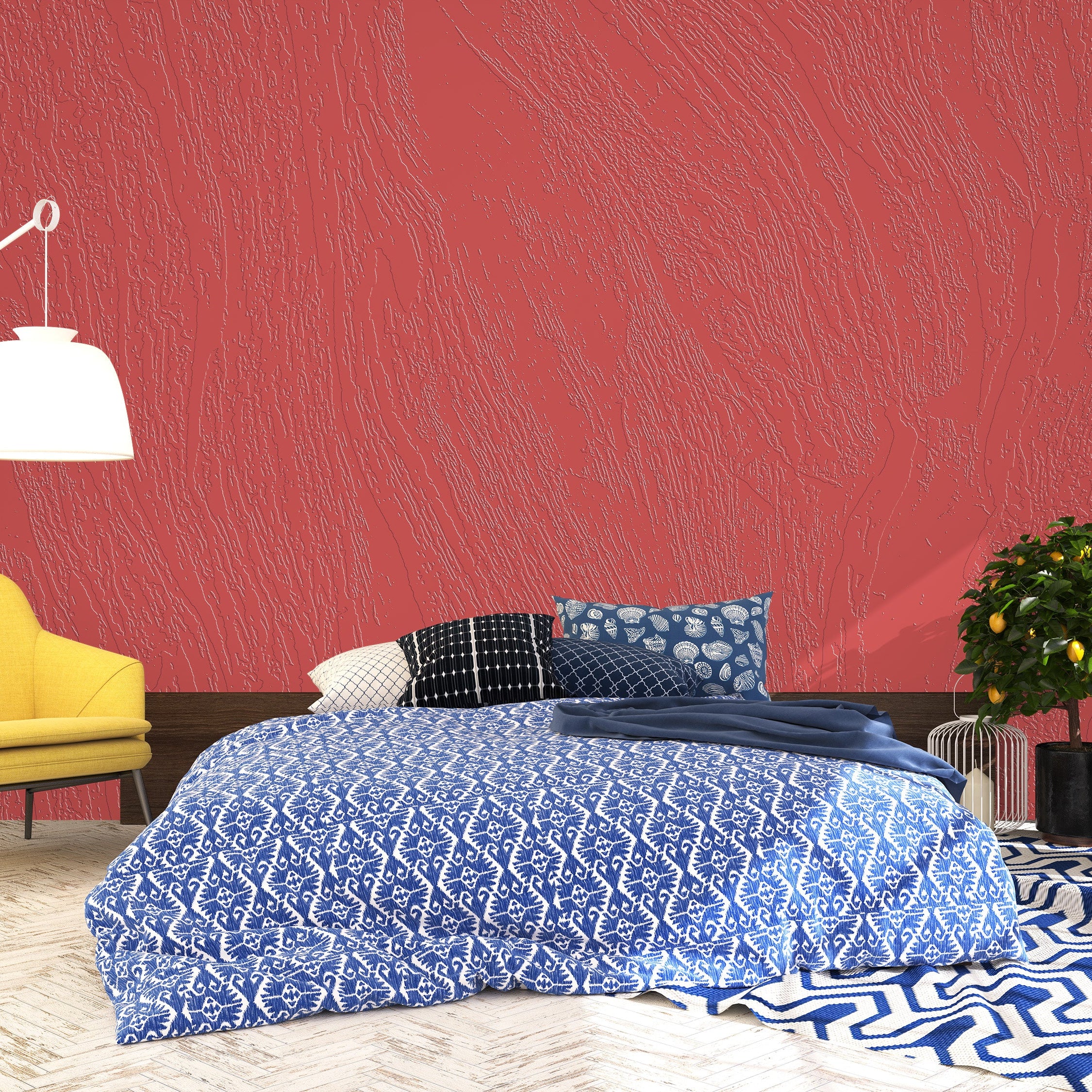 3D Abstract Brushwork - Paintable Mural