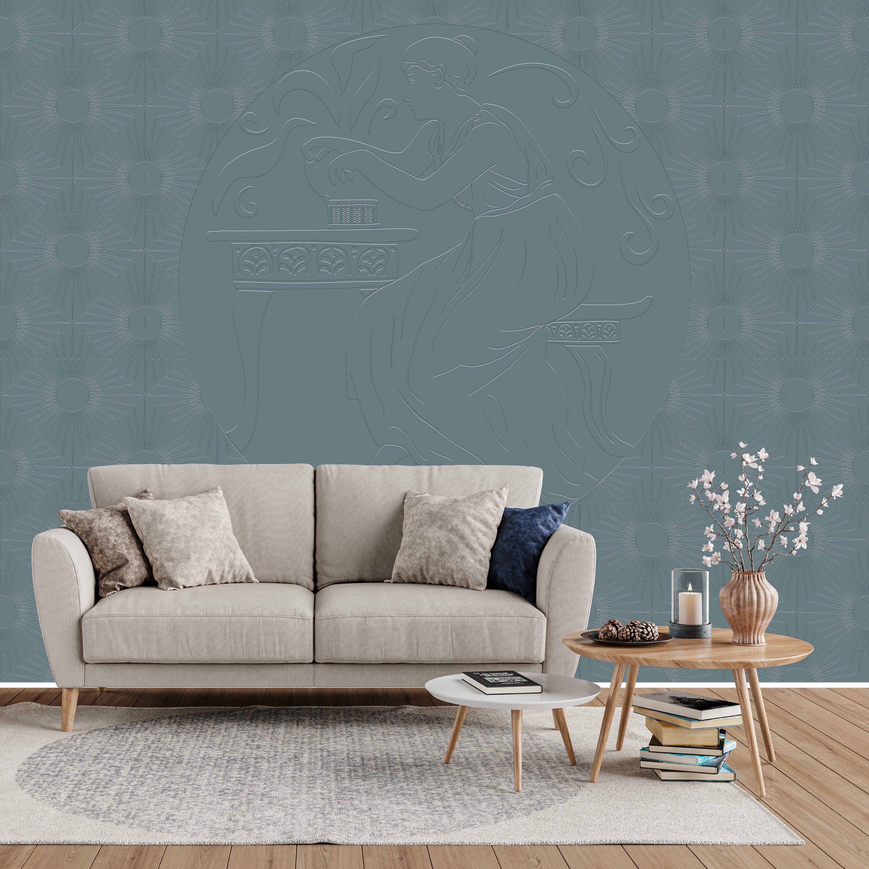 3D Grecian Reverie - Paintable Mural