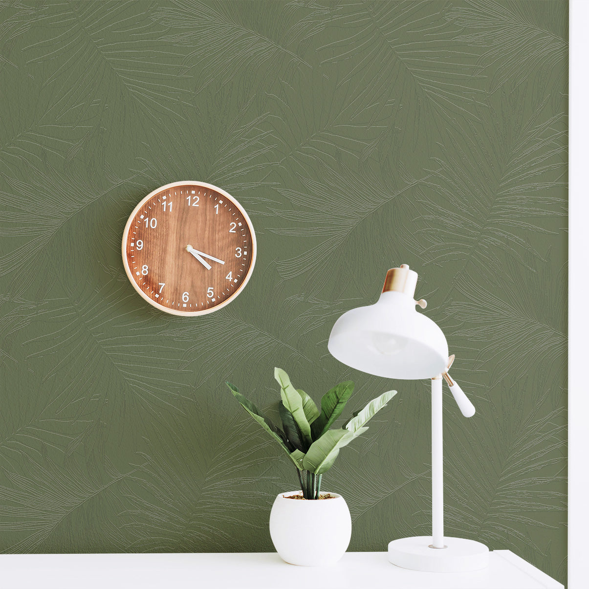 3D Artisan Fern Grove - Paintable Wallpaper