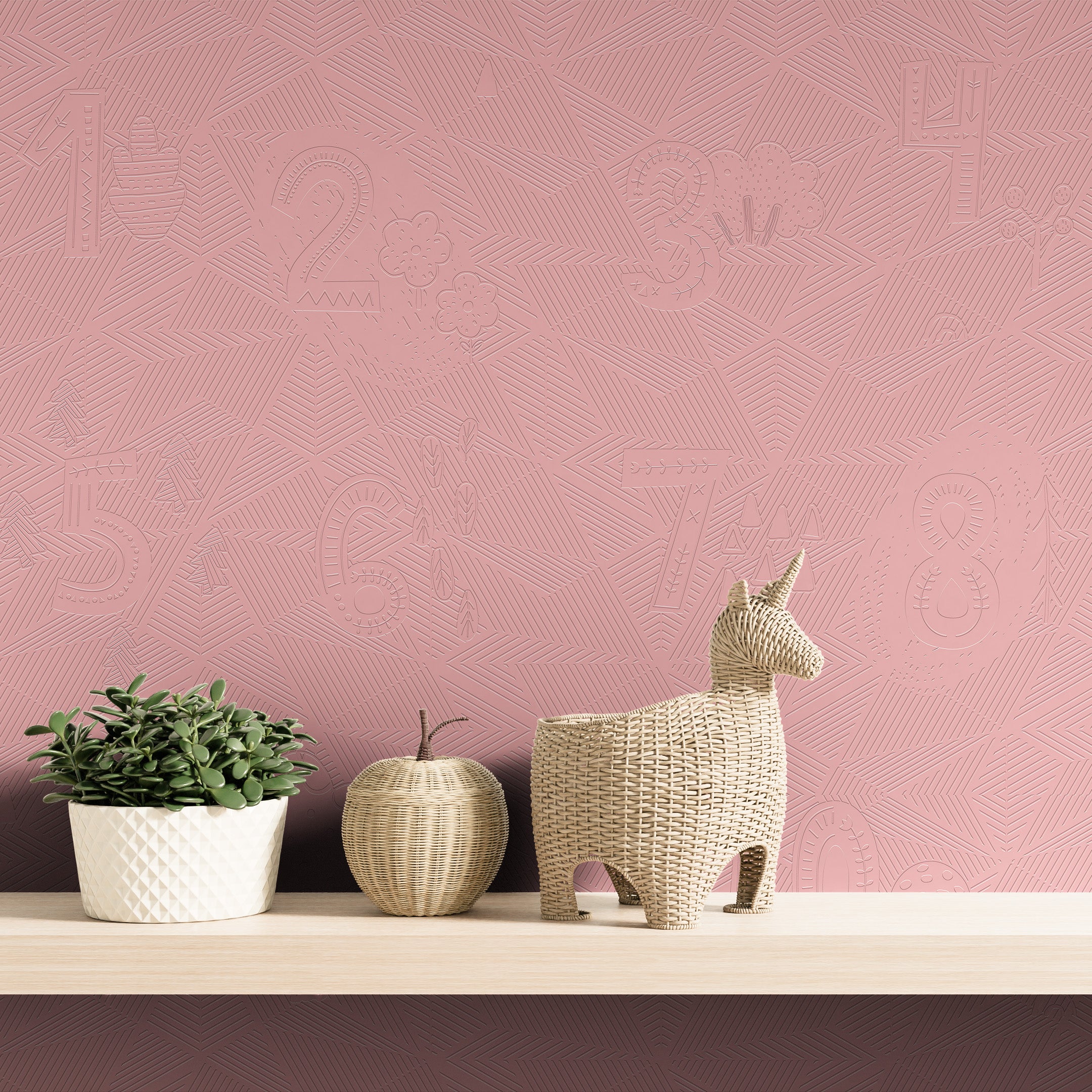 3D Count & Create Playroom - Paintable Mural
