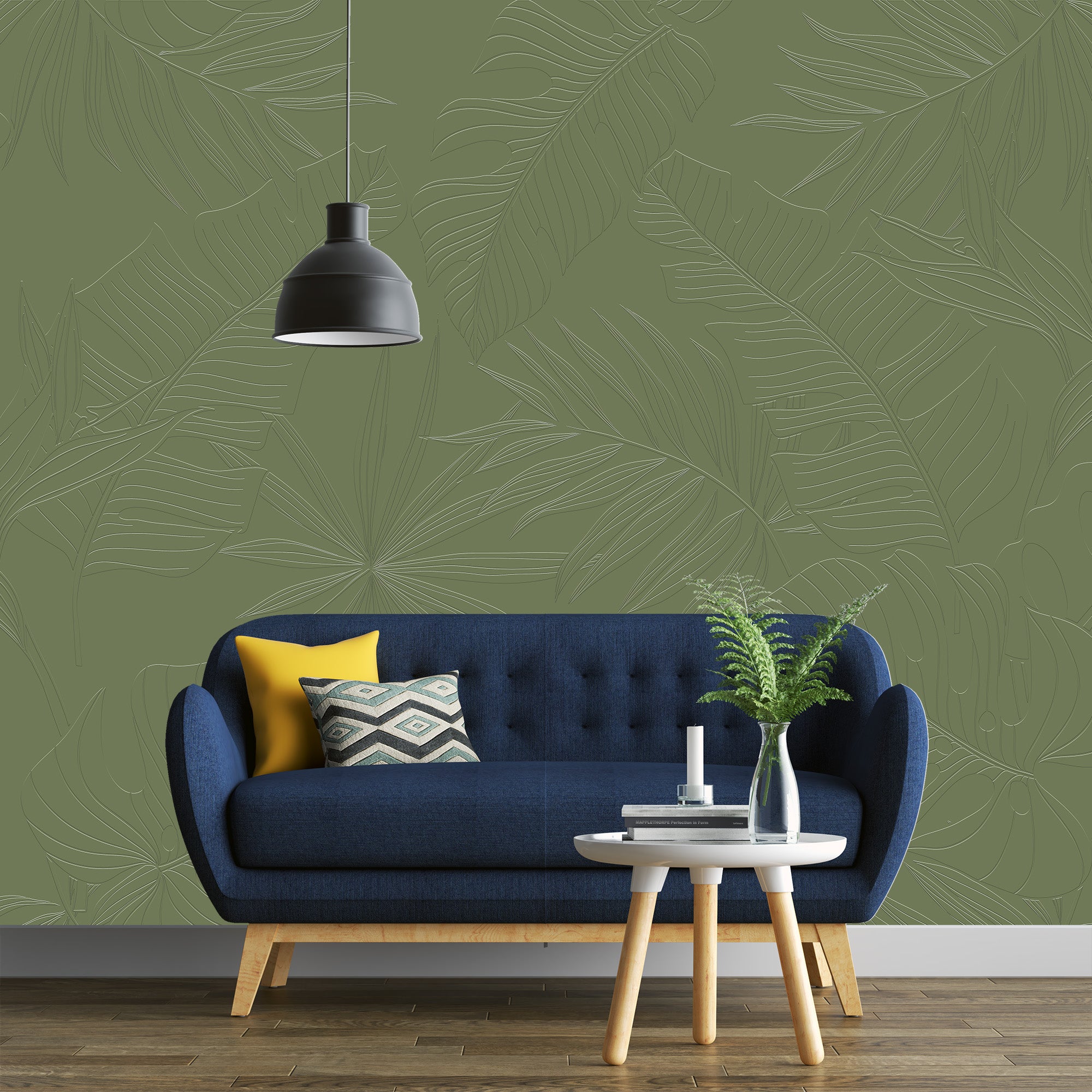 3D Botanical Haven Sculpt - Paintable Wallpaper