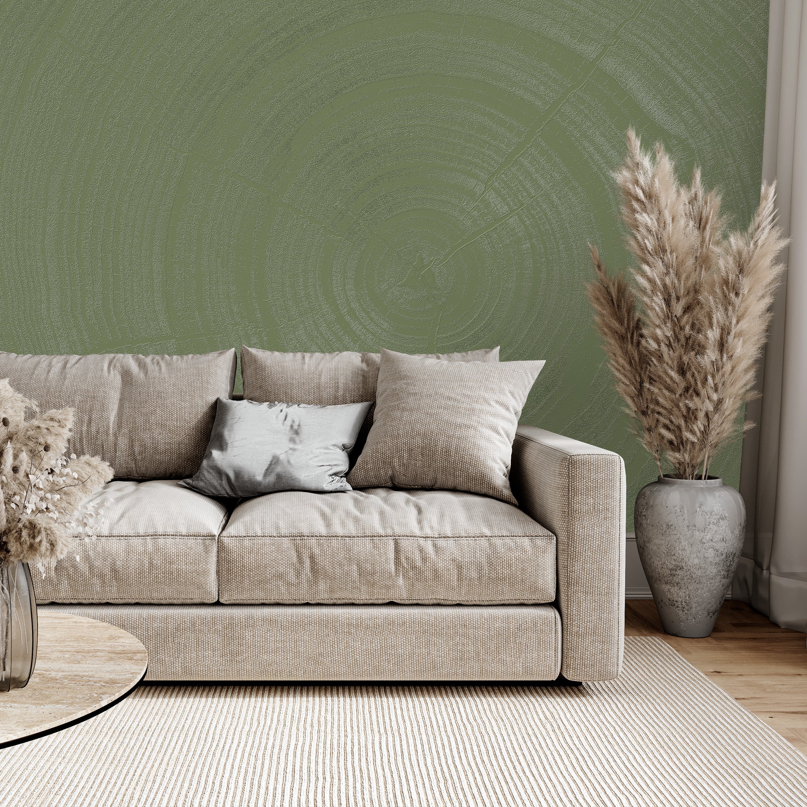 3D Tree Rings - Paintable Mural