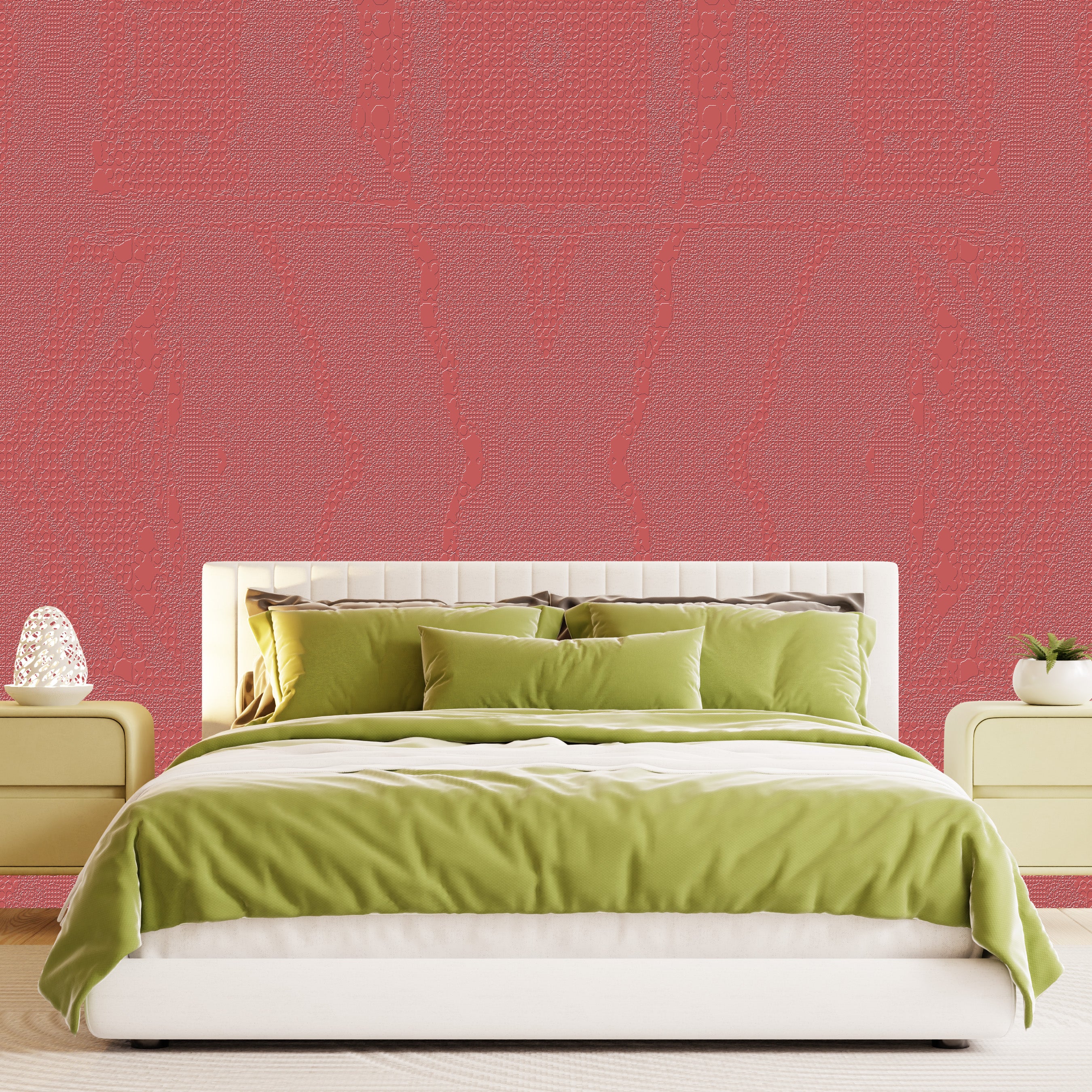 3D Delicate Symmetry - Paintable Wallpaper