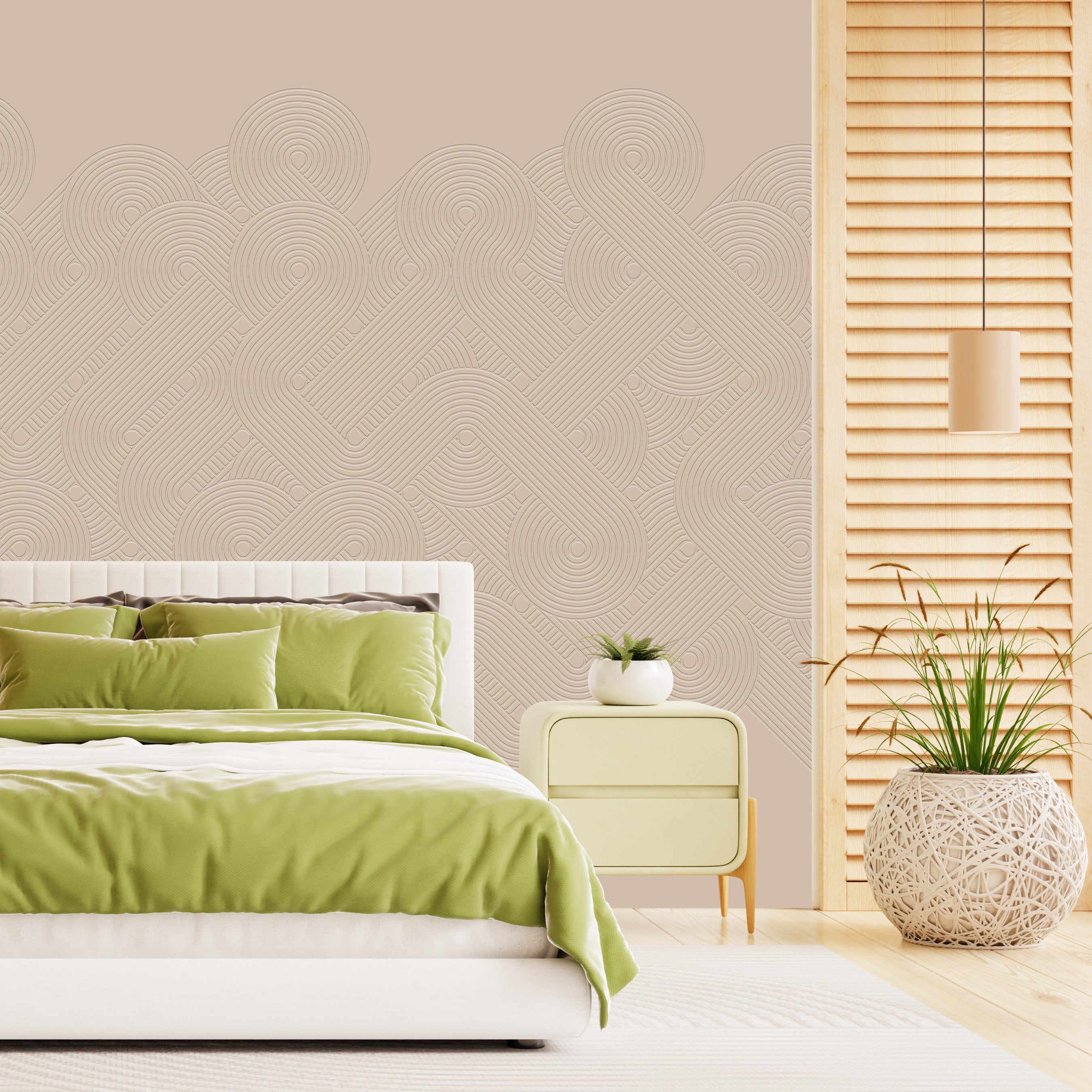 3D Radial Rhythm - Paintable Wallpaper