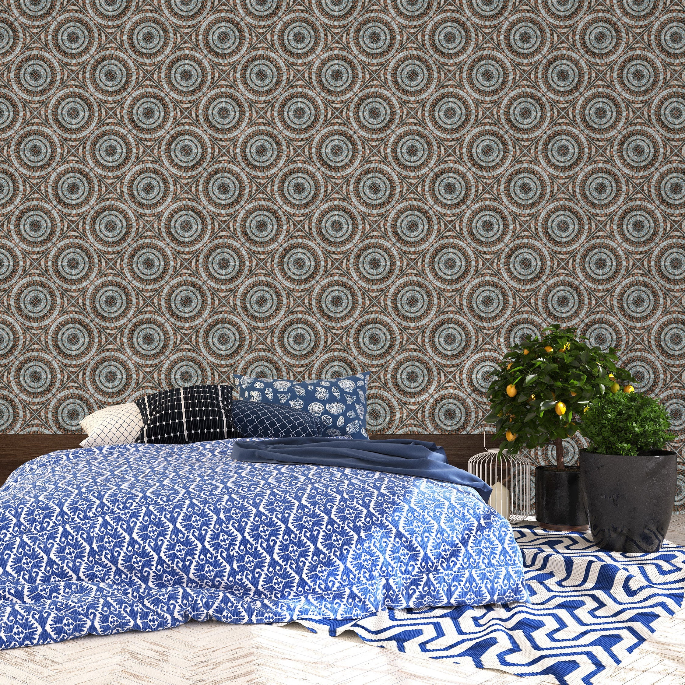 3D Handcrafted Tiles - Printed Wallpaper