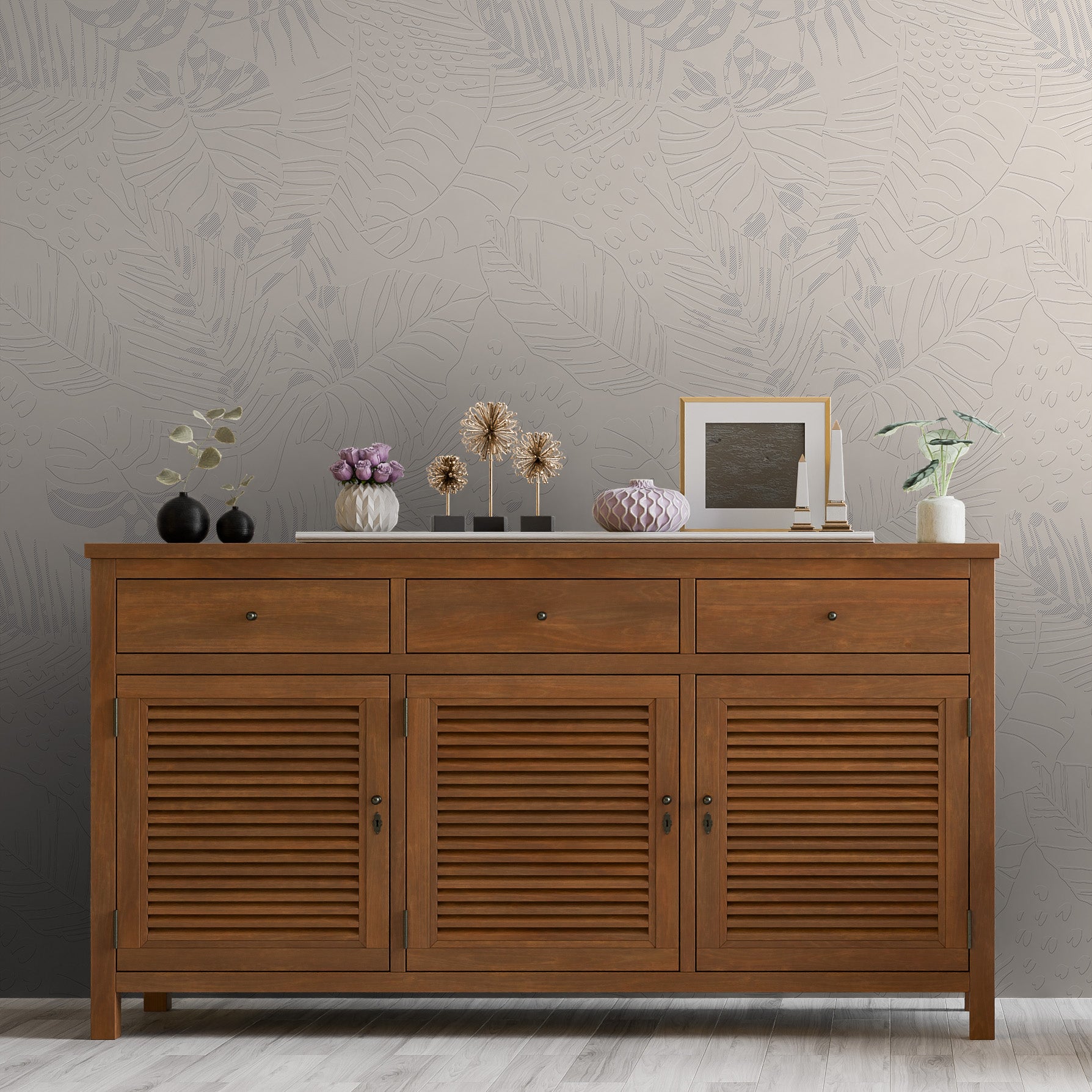 3D Monstera Leaf Overlay - Paintable Wallpaper