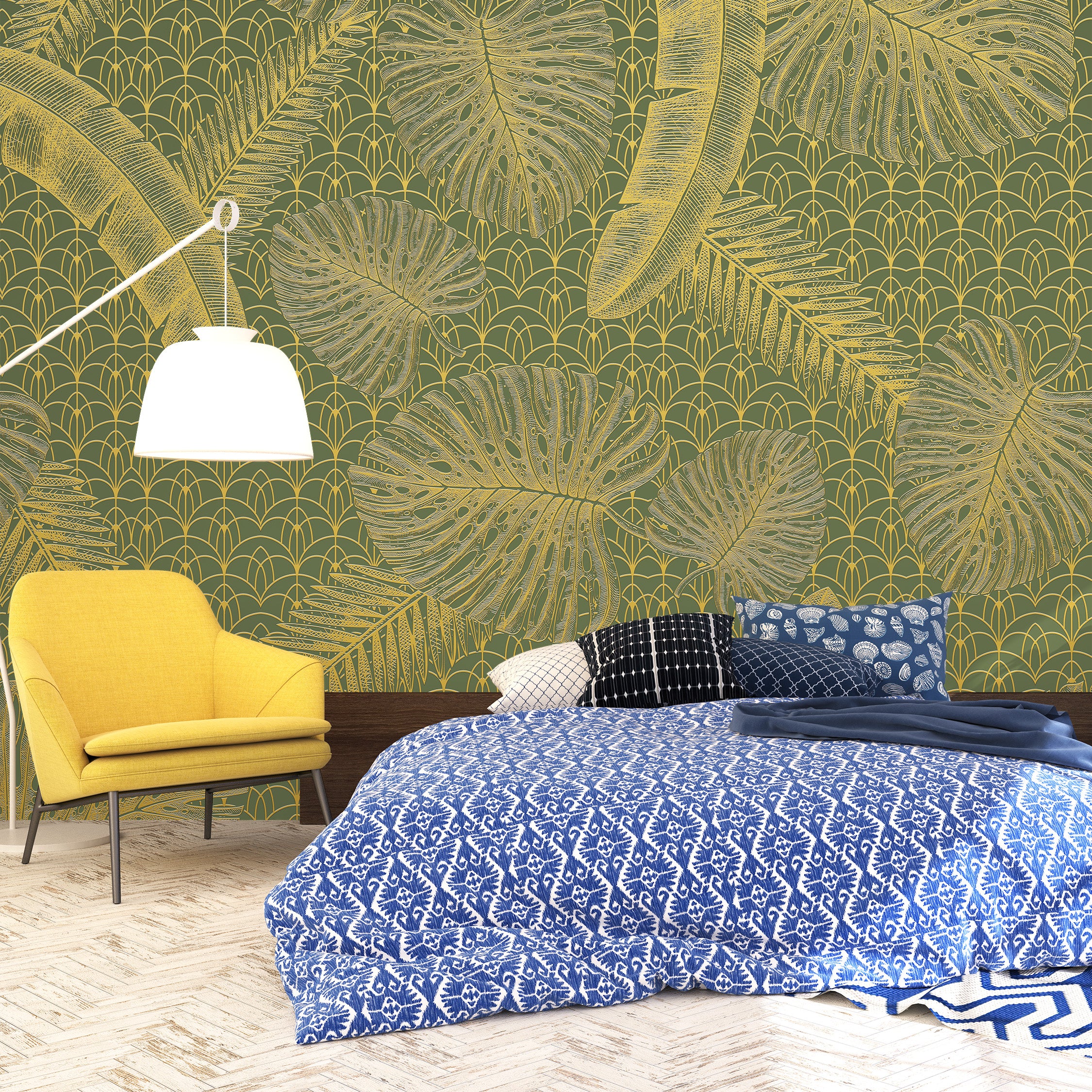 3D Rainforest Canopy - Paintable Mural