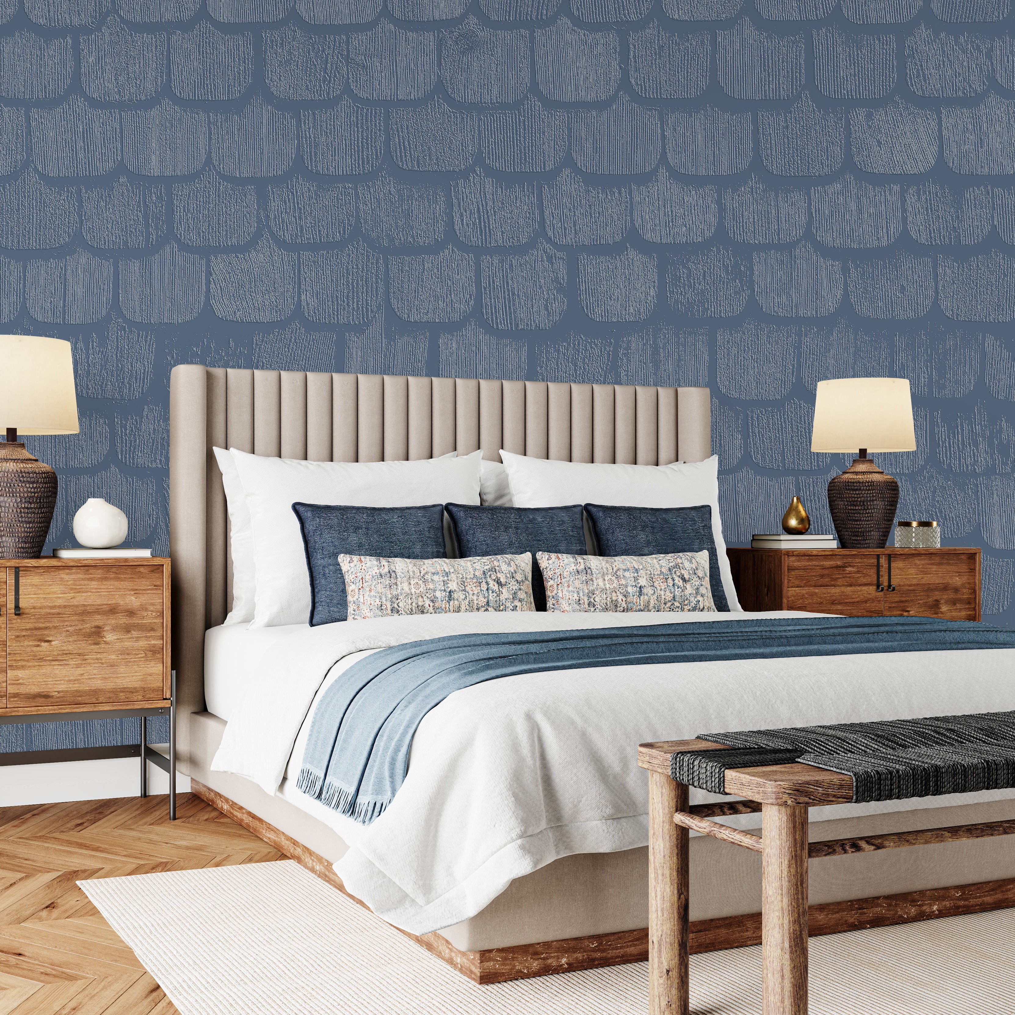 3D Abstract Scales - Paintable Mural