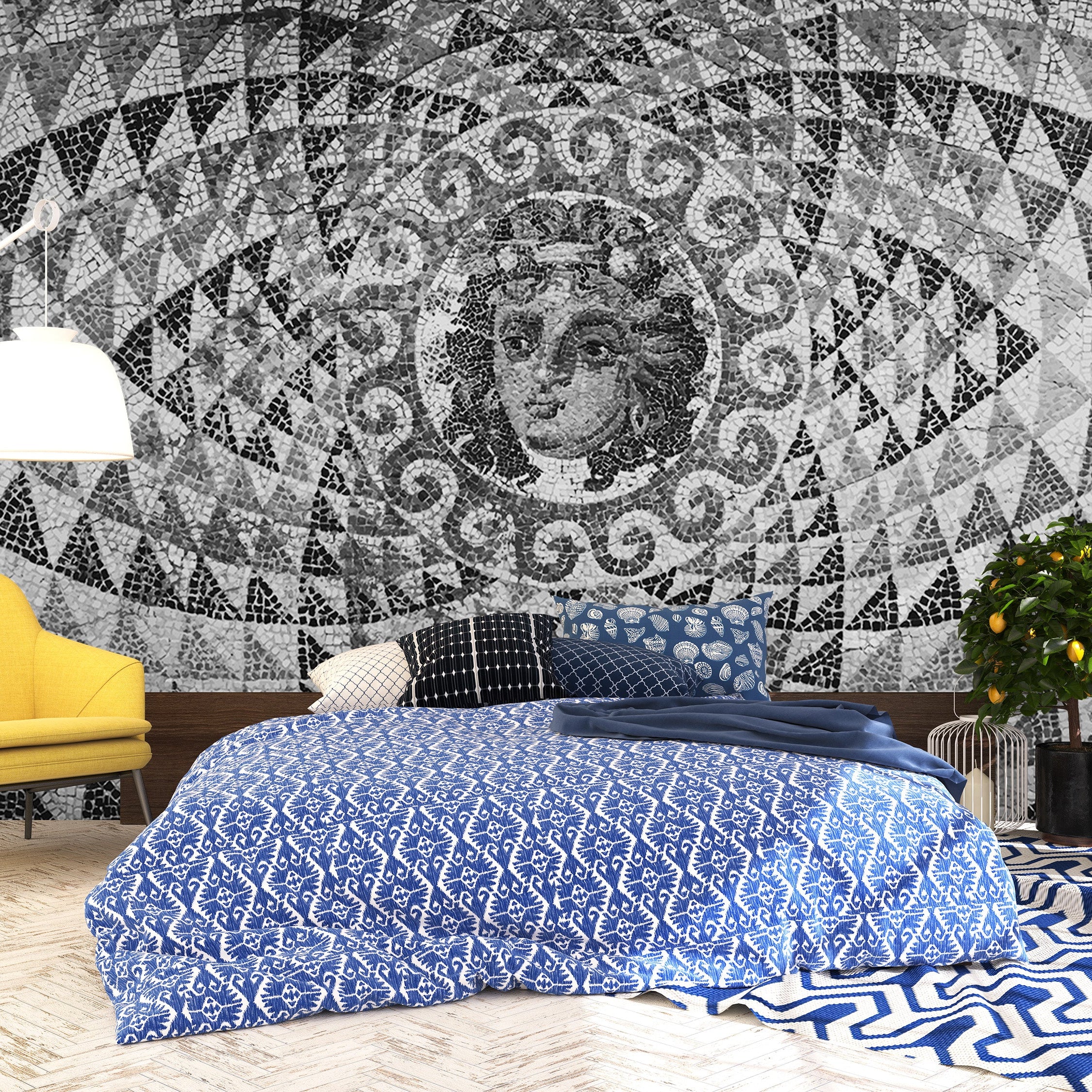 3D Ancient Mosaic - Printed Mural
