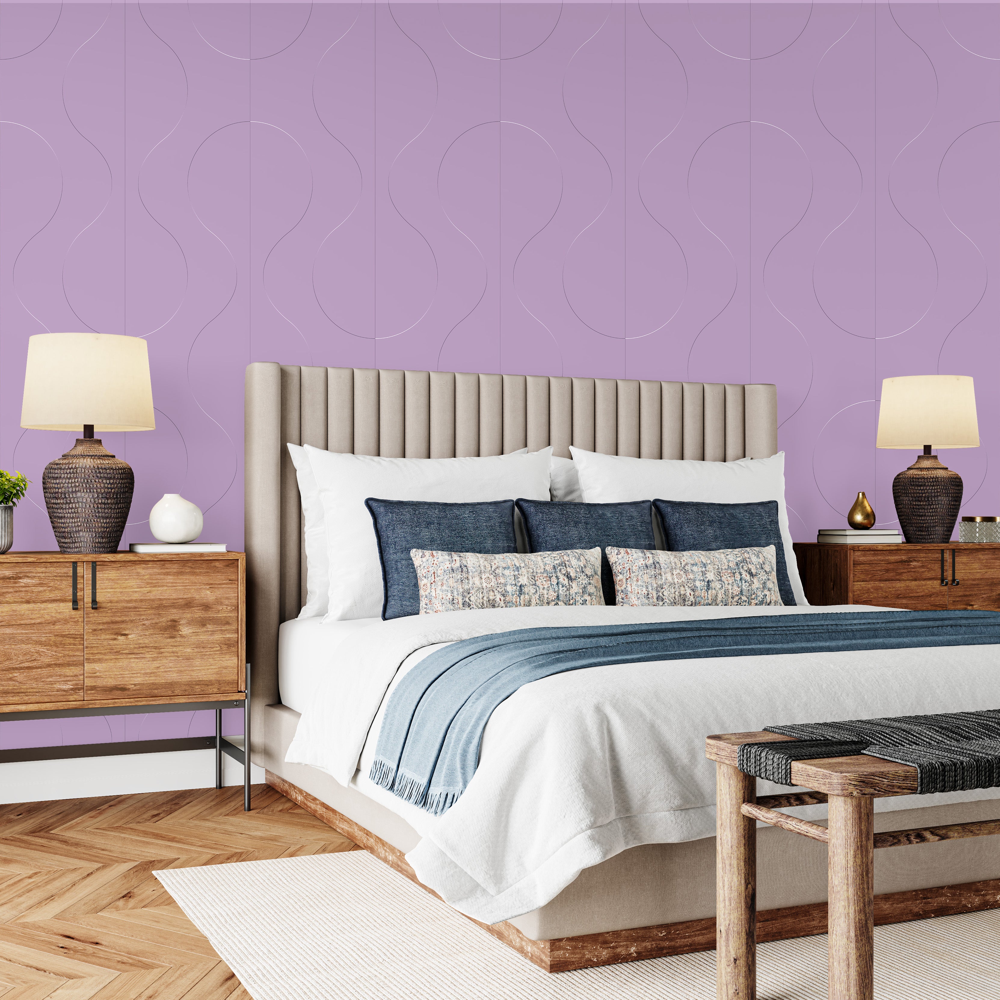 3D Retro Capsule Grid - Paintable Wallpaper