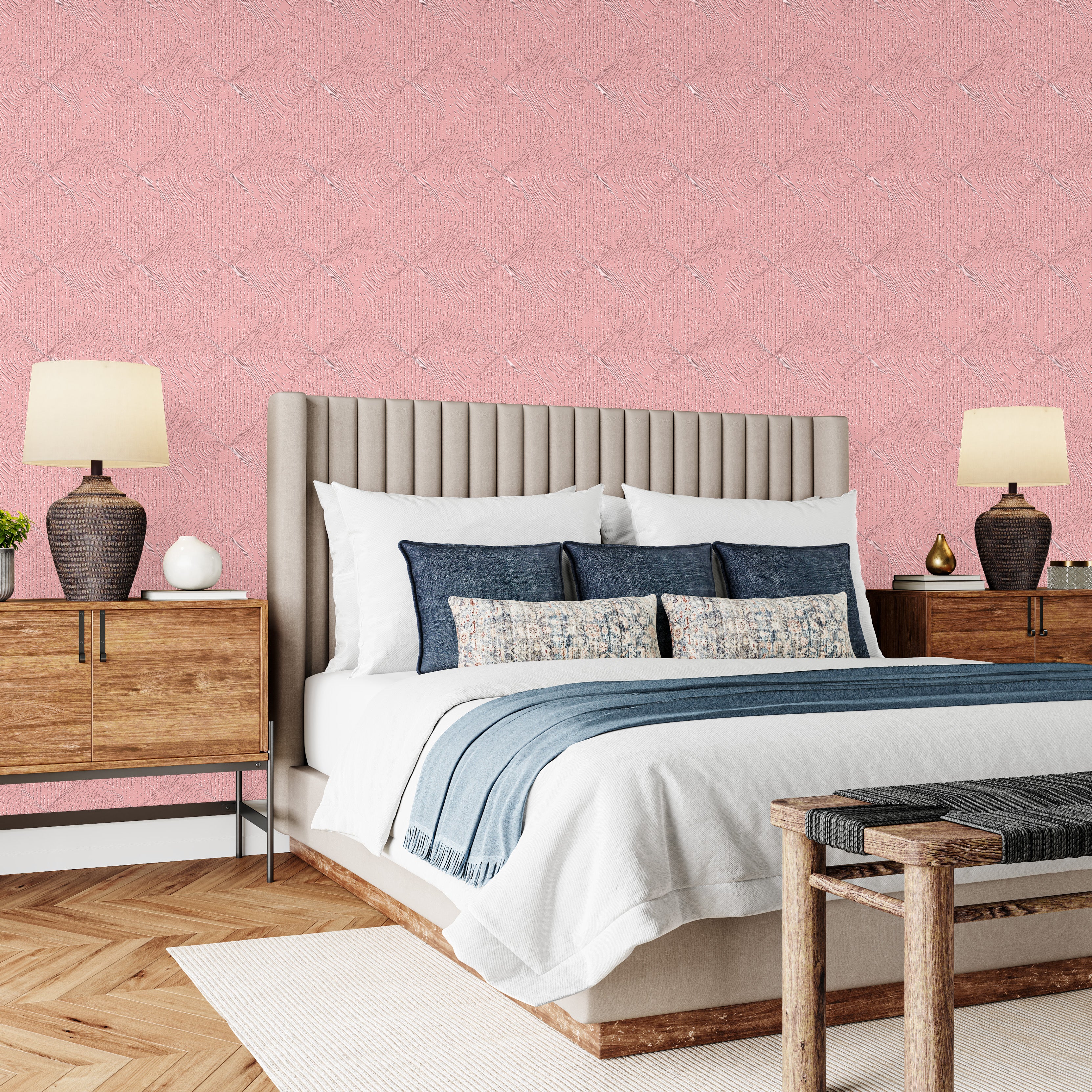 3D Feather Touch - Paintable Wallpaper