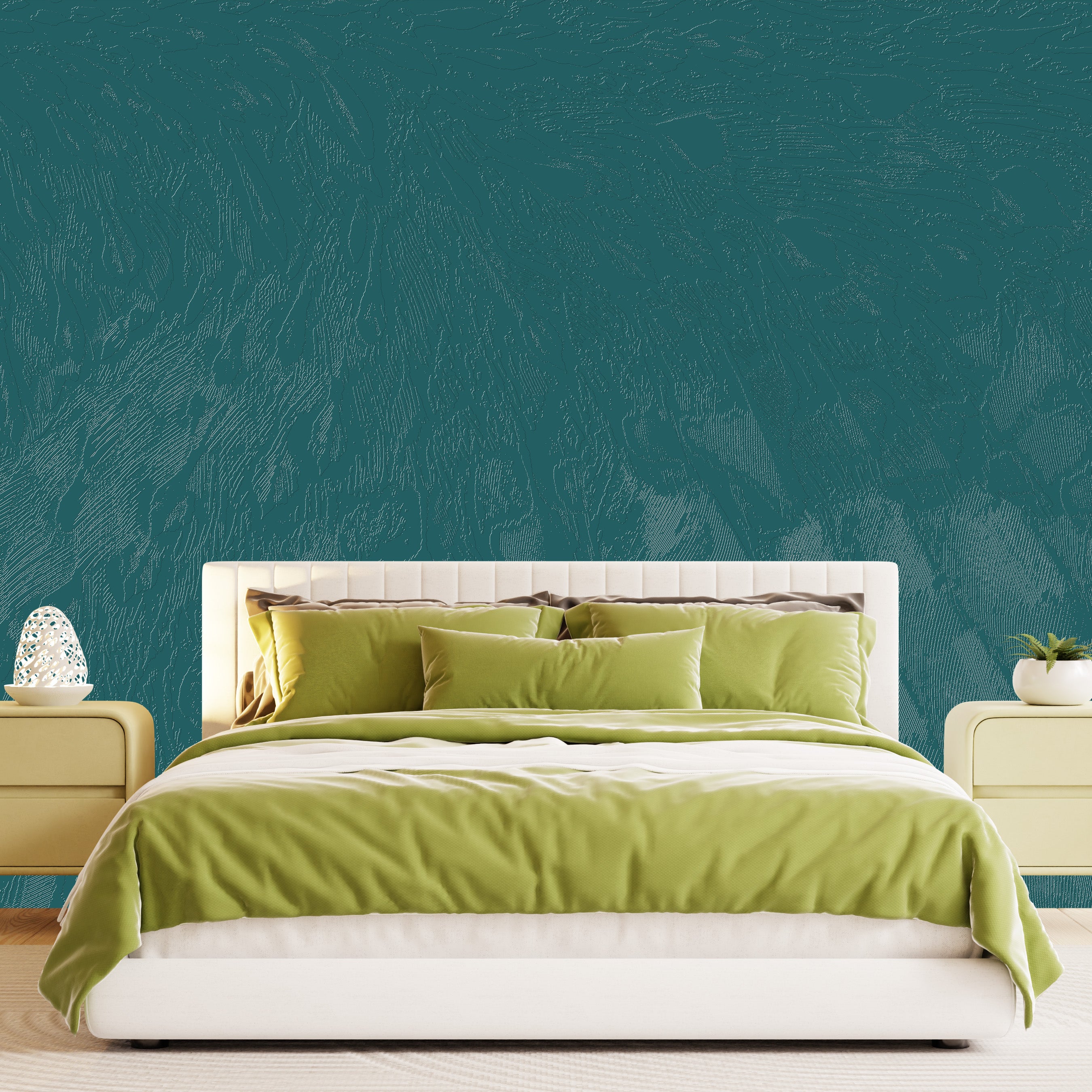 3D Coastal Driftwood Grain- Paintable Mural