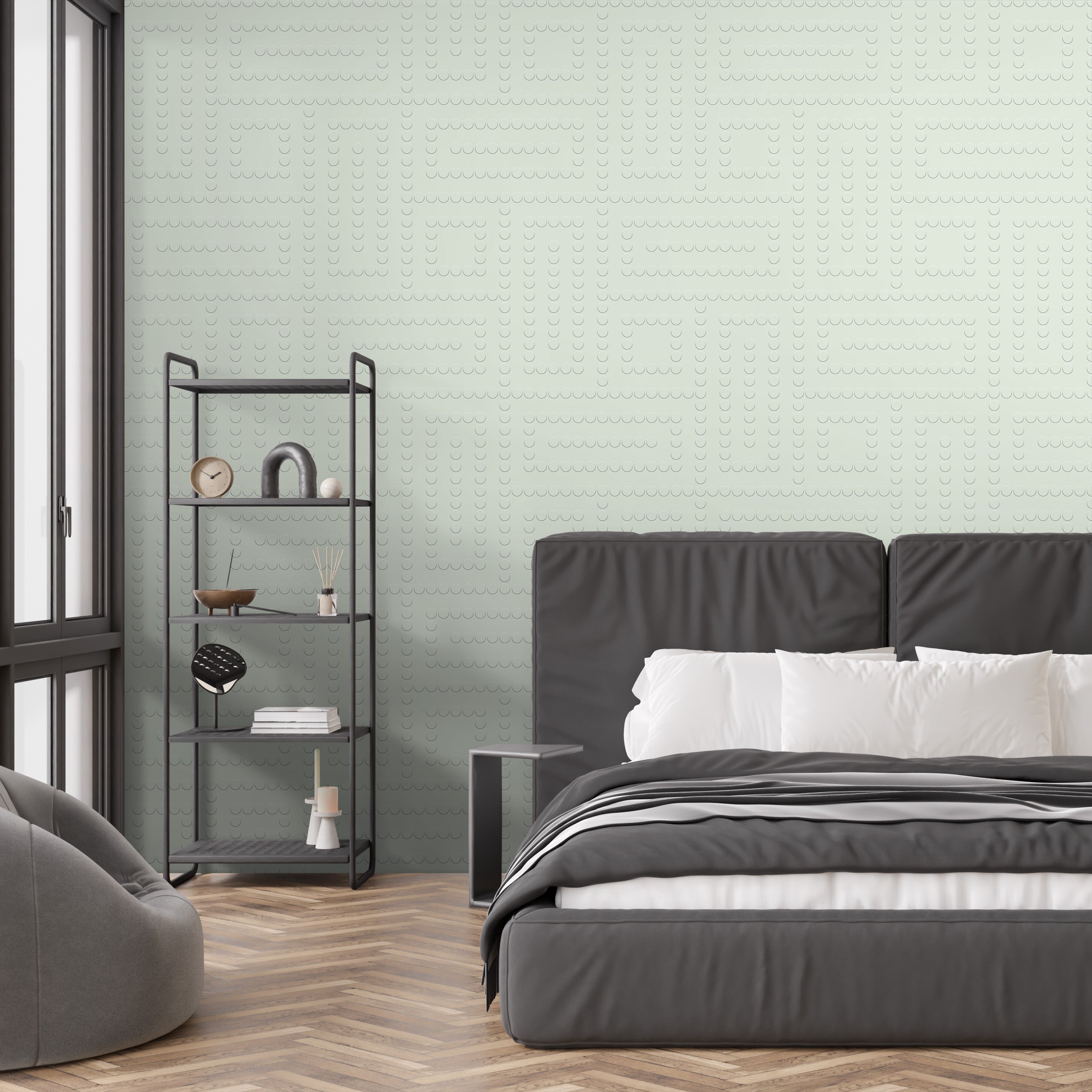 3D Tactical Slate Grid - Paintable Wallpaper