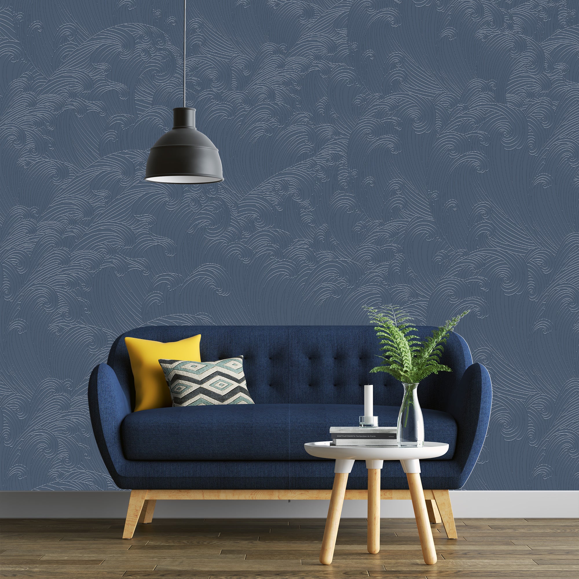 3D Abstract Waves - Paintable Mural