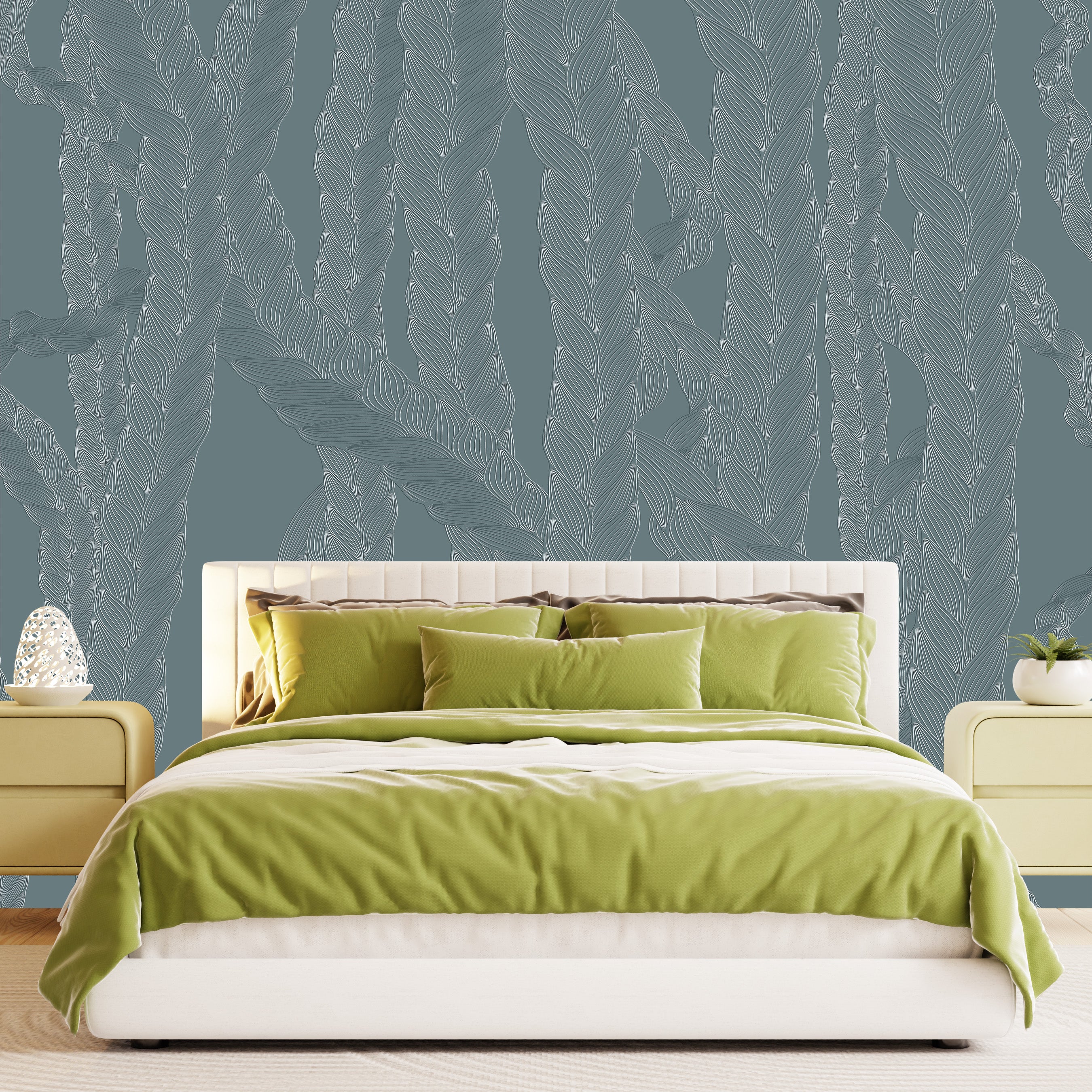 3D Luminous Weave - Paintable Mural