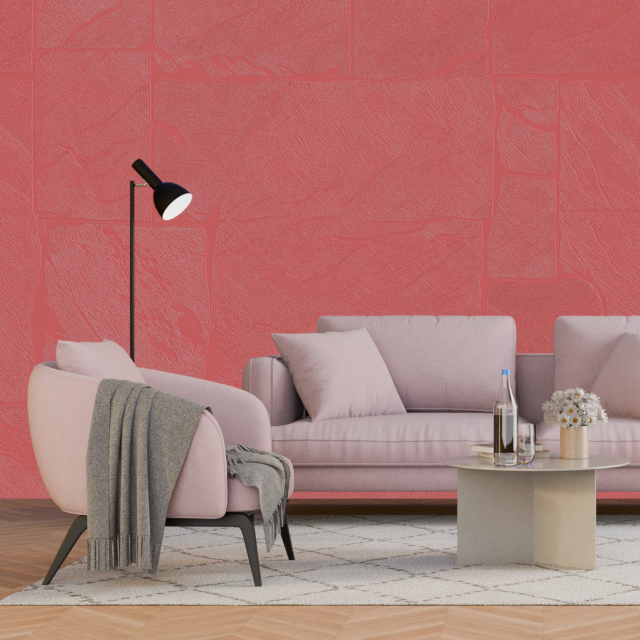 3D Heritage Sculpted Stone - Paintable Mural