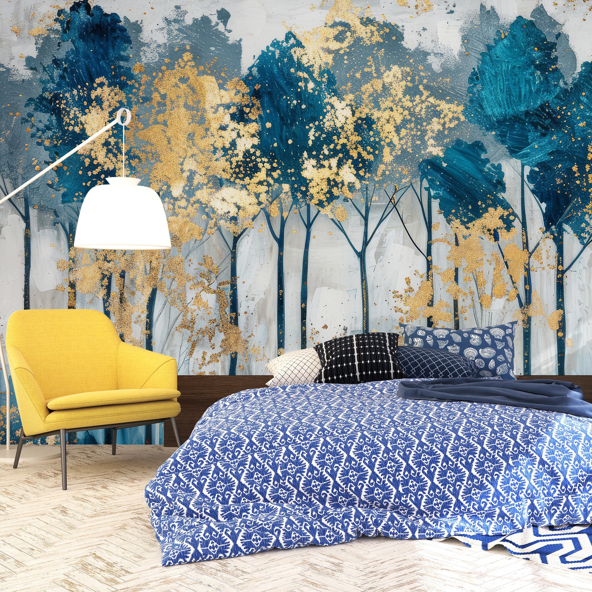 Blue Woods Golden Mist
