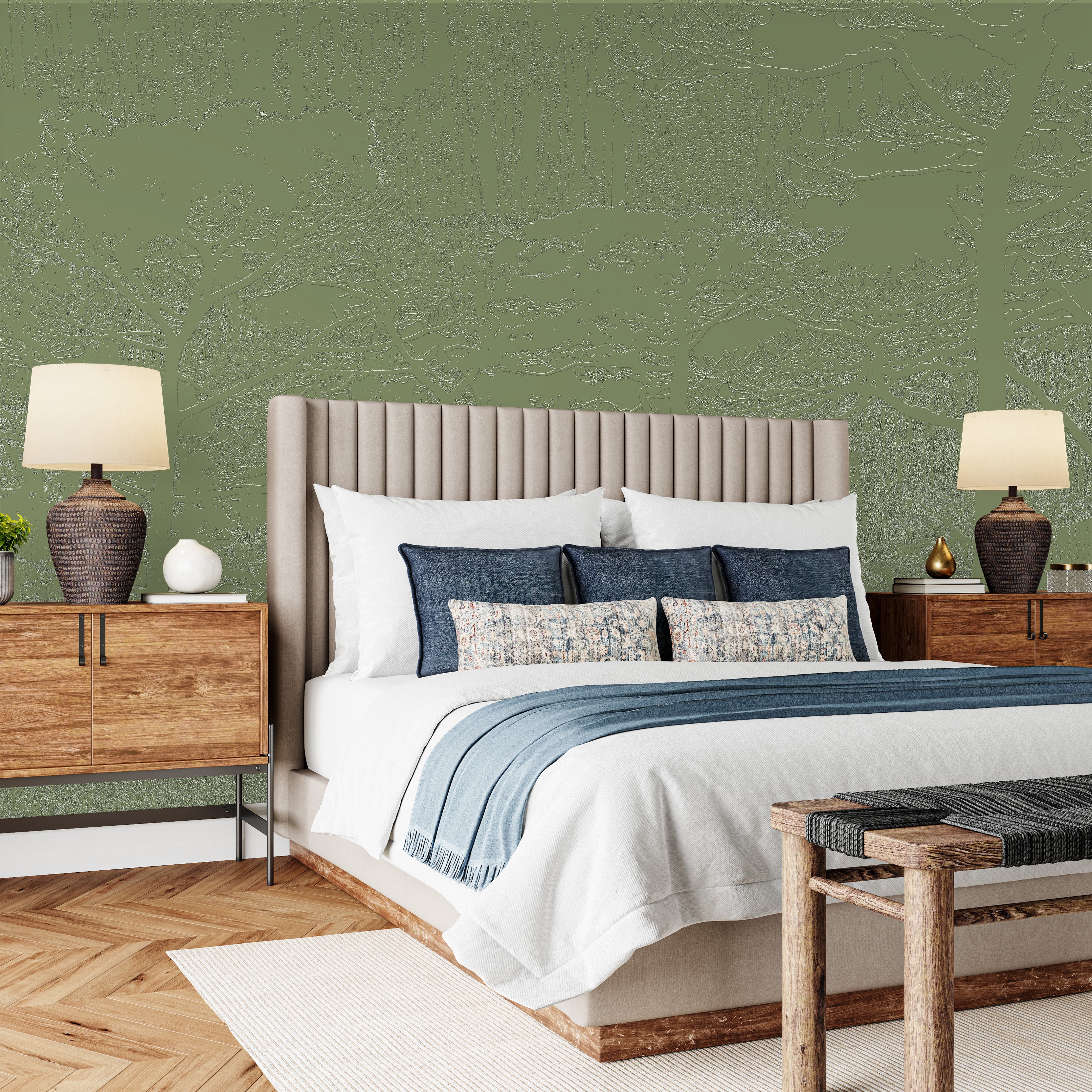 3D Shadow Woods - Paintable Mural