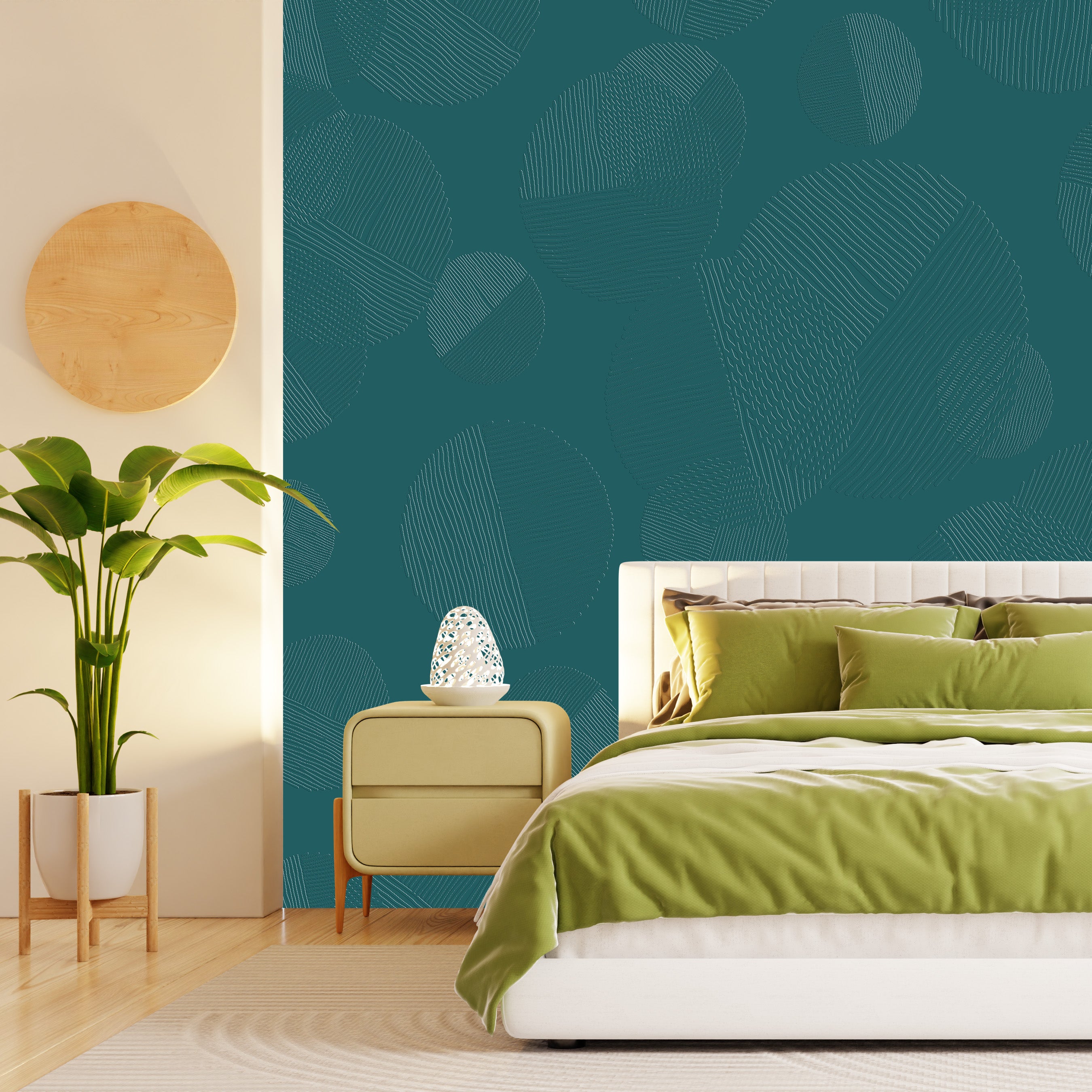 3D Rhythmic Circle Path - Paintable Wallpaper