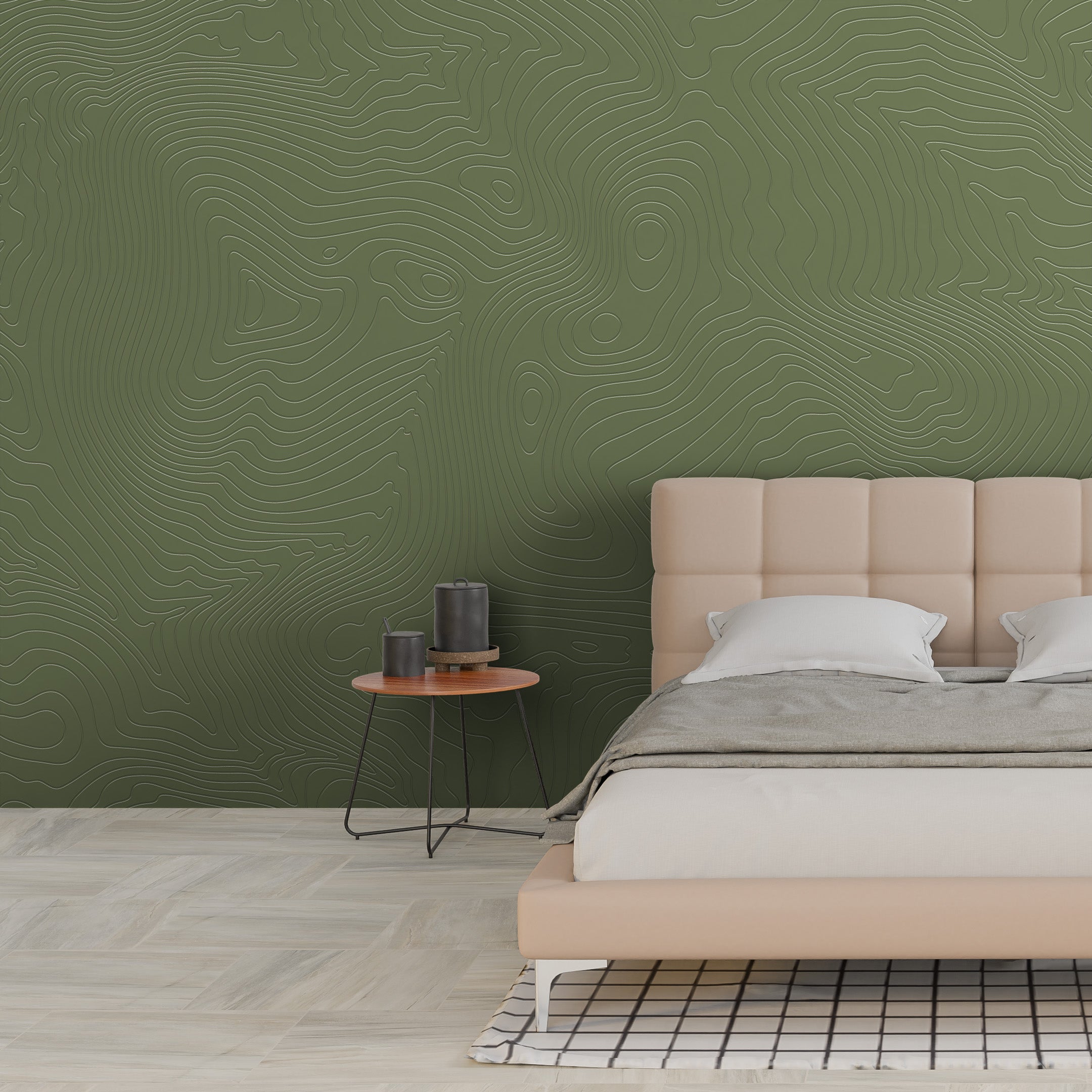 3D Topographic Tranquility - Paintable Mural