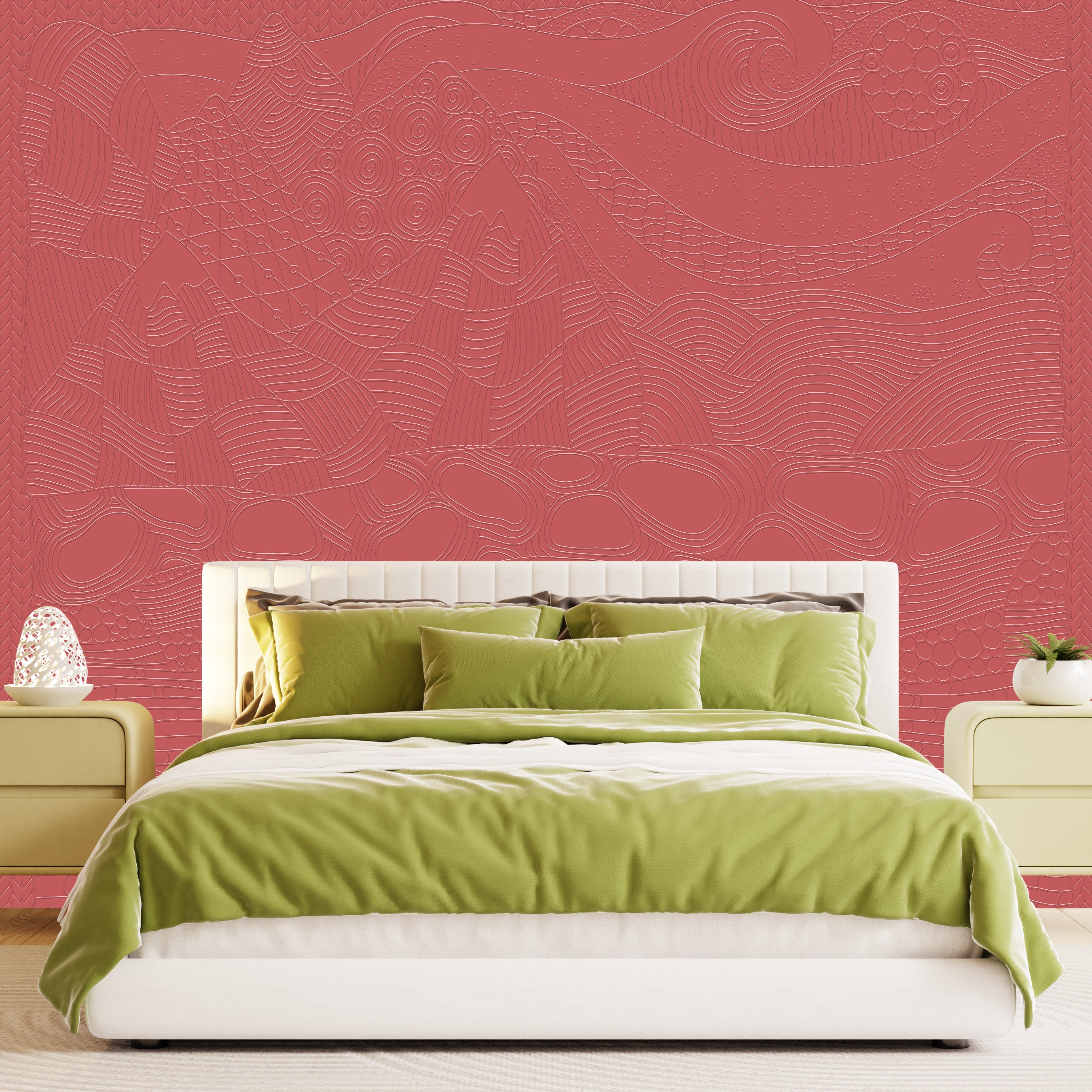 3D Abstract Earth Topography - Paintable Mural