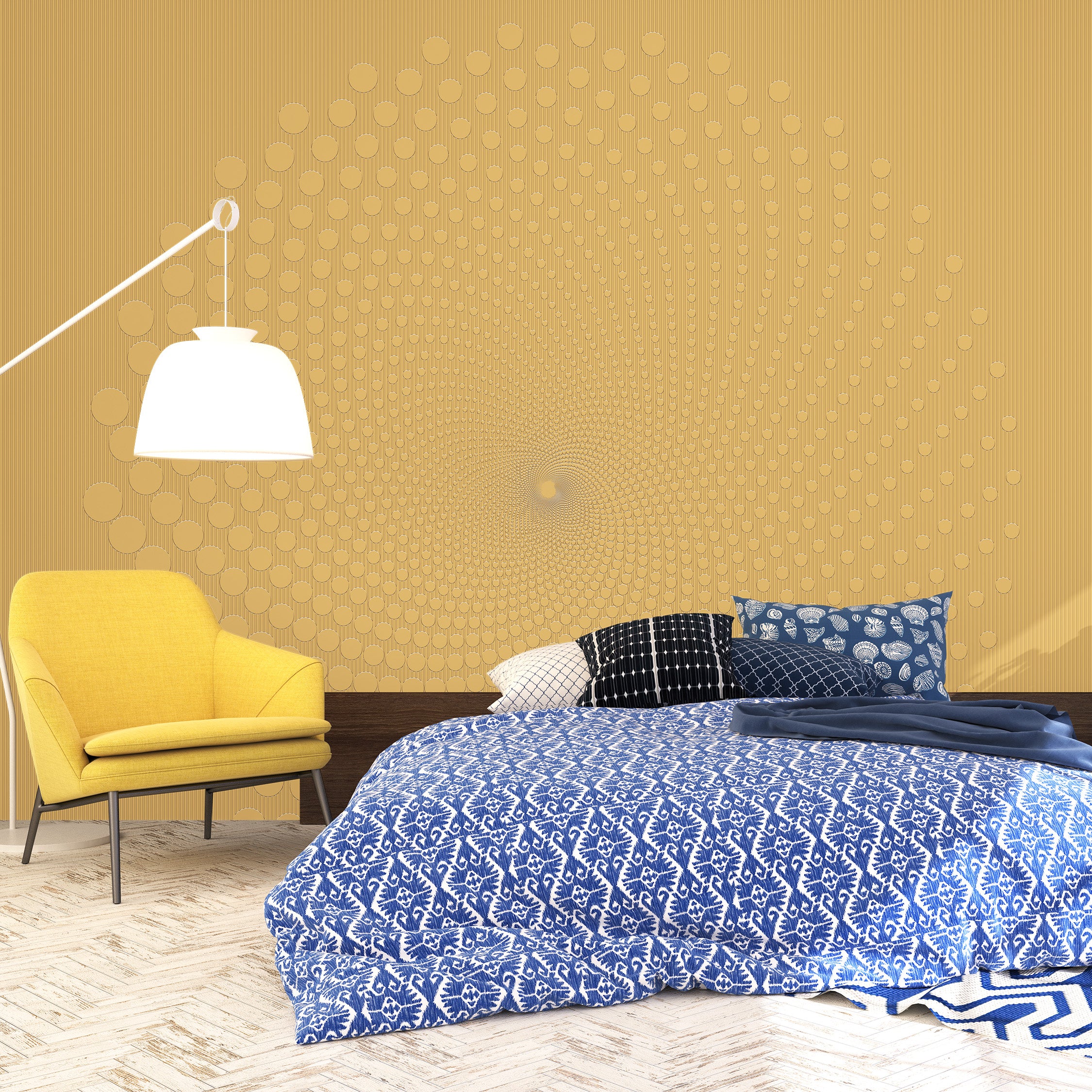 3D Radiant Motion - Paintable Mural