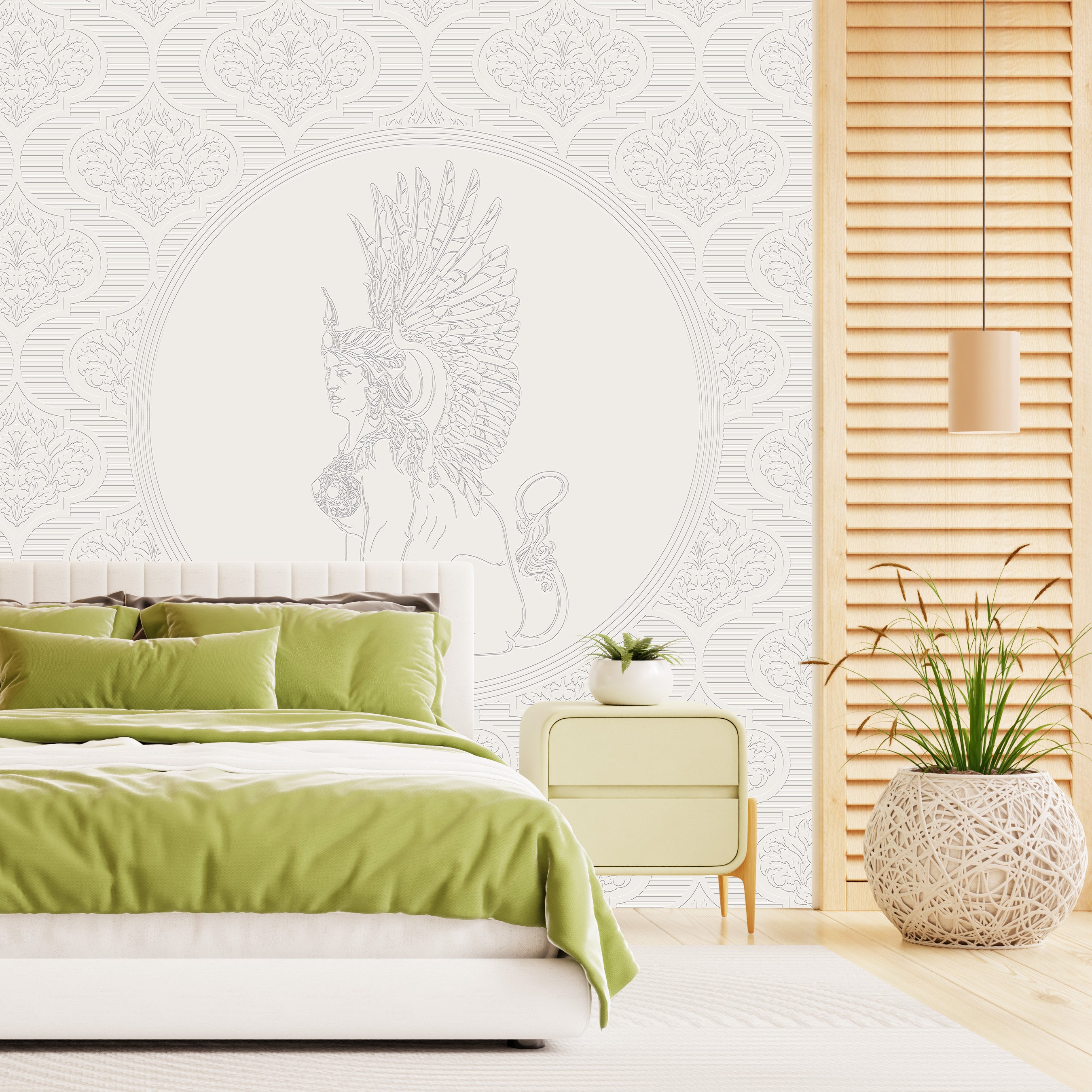 3D Mythic Guardian - Paintable Mural