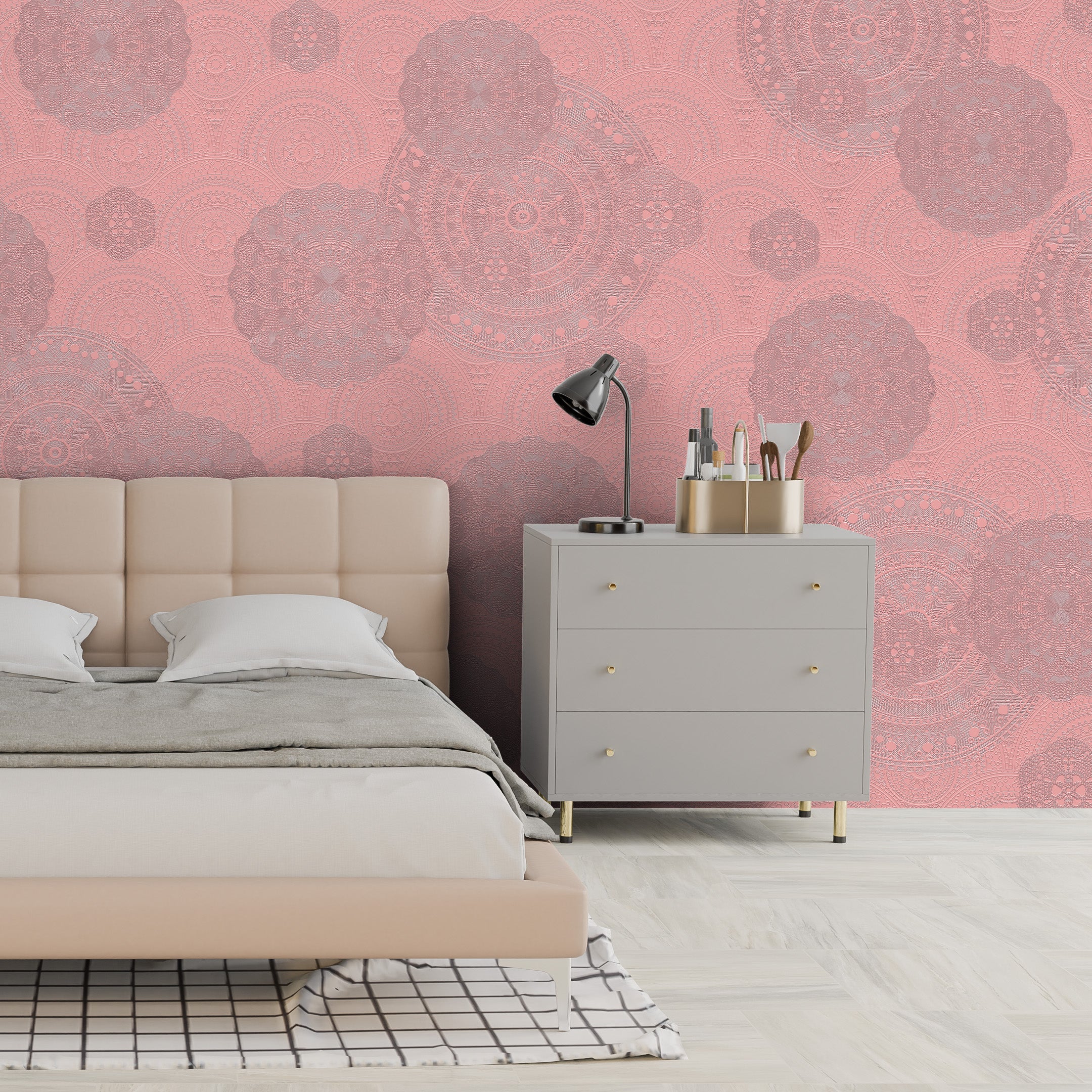 3D Crochet Bloom - Paintable Mural