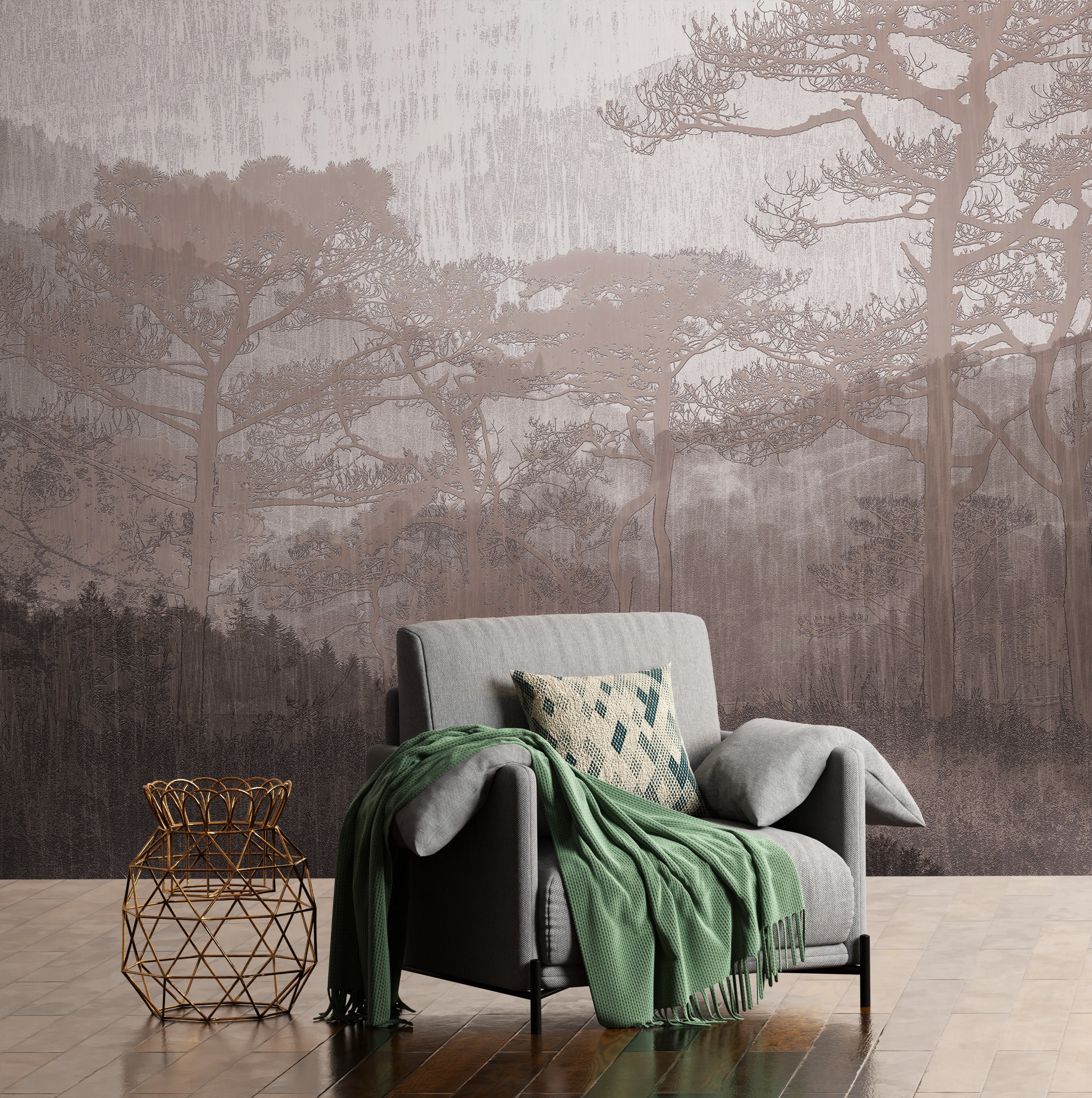 3D Forest Whispers - Printed Mural