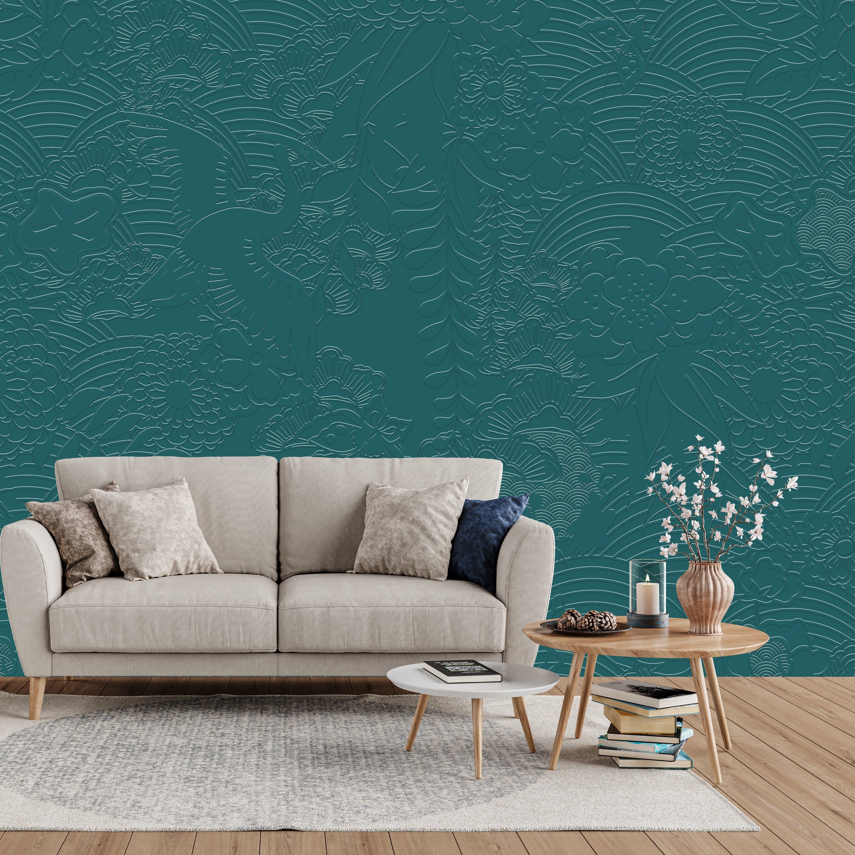 3D Blossom Horizon - Paintable Mural