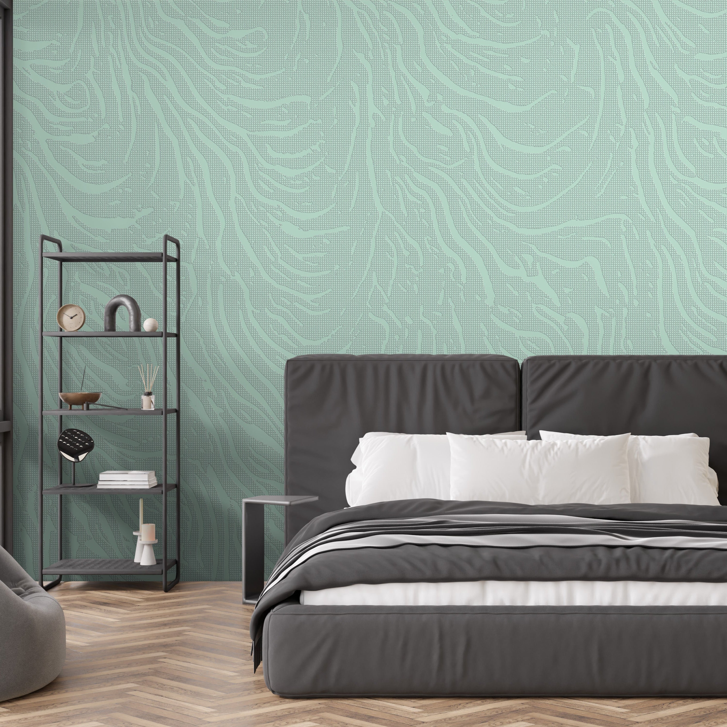 3D Abstract Currents - Paintable Mural