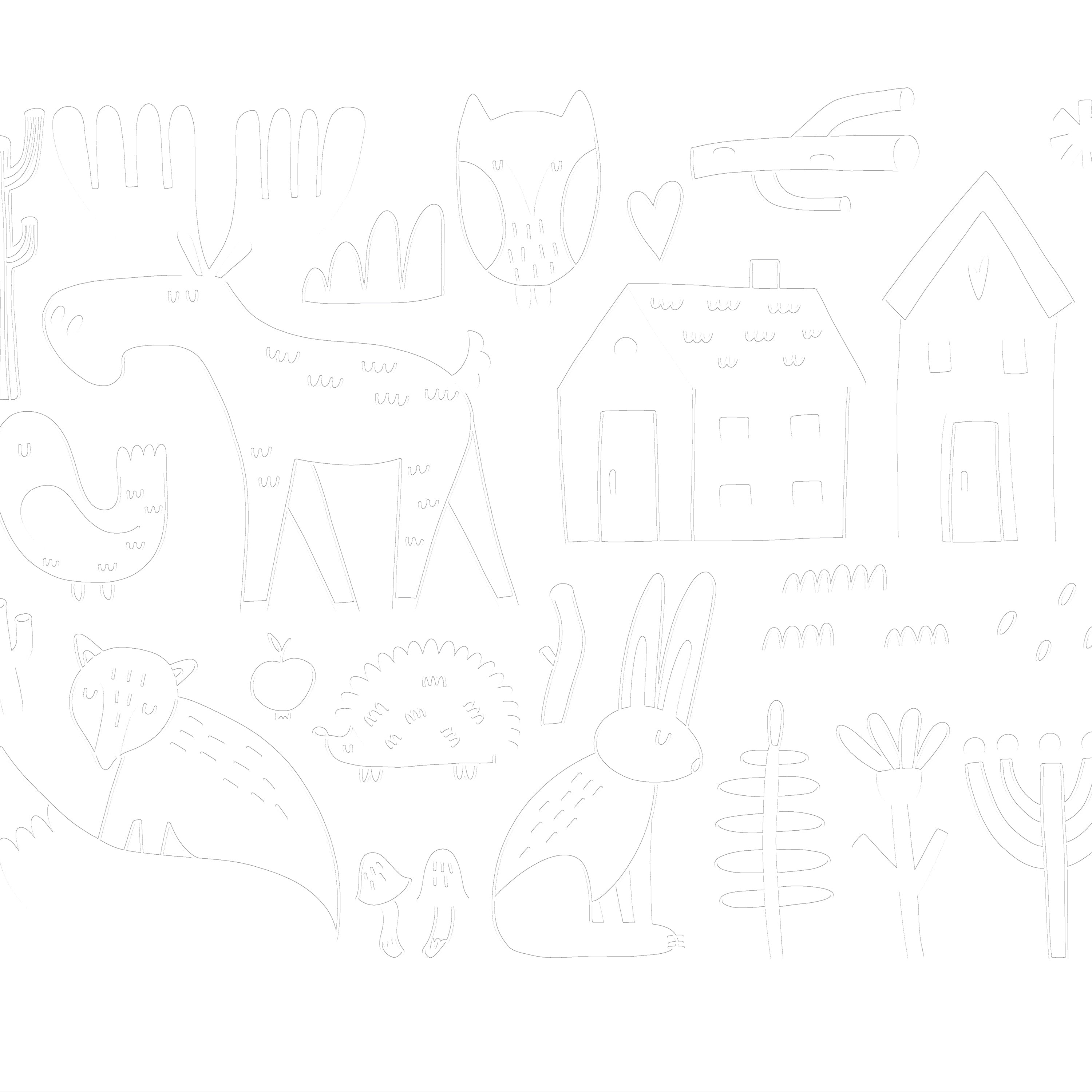 3D Little Explorers - Paintable Mural