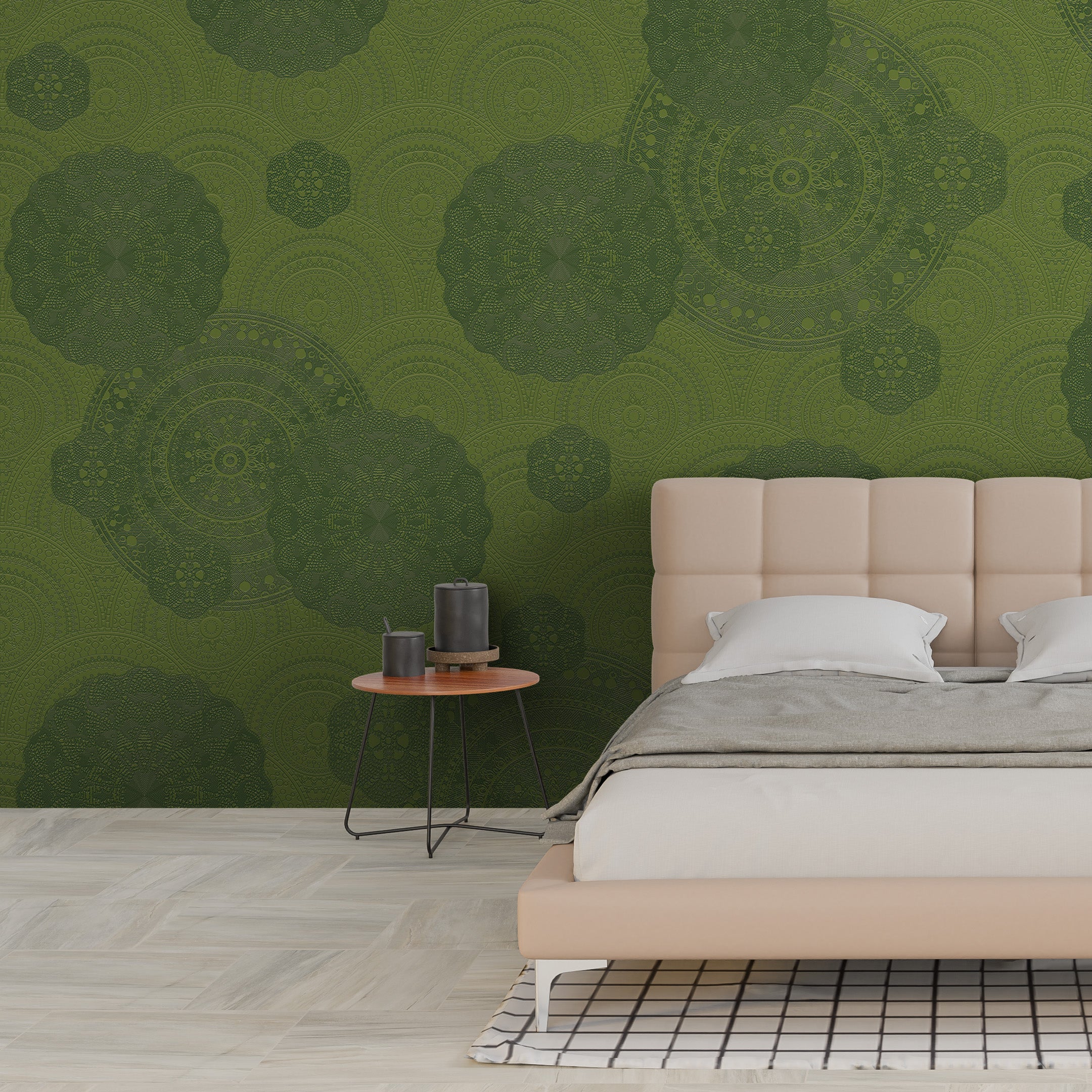 3D Moonstone Mandala - Printed Mural
