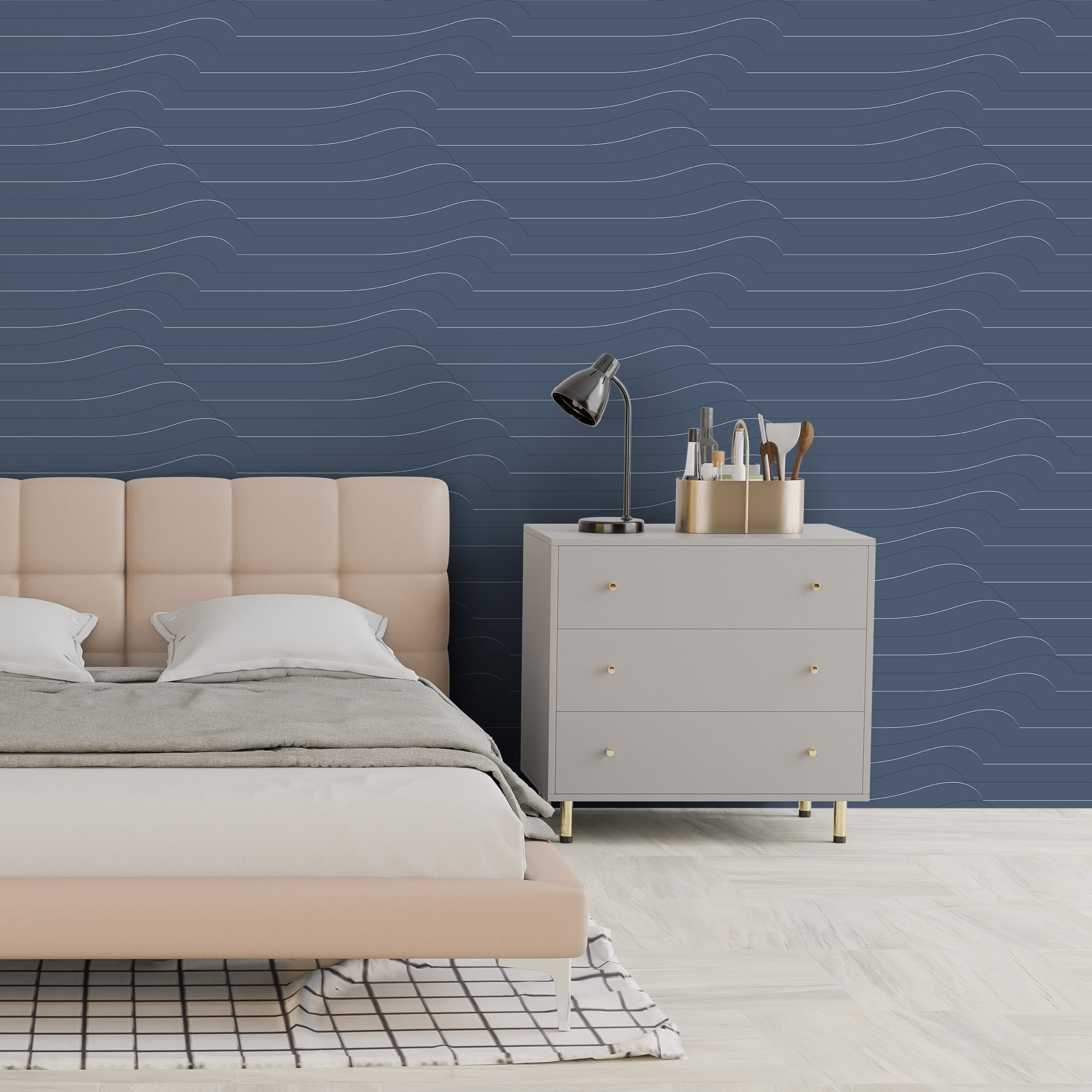 3D Kinetic Slate - Paintable Wallpaper