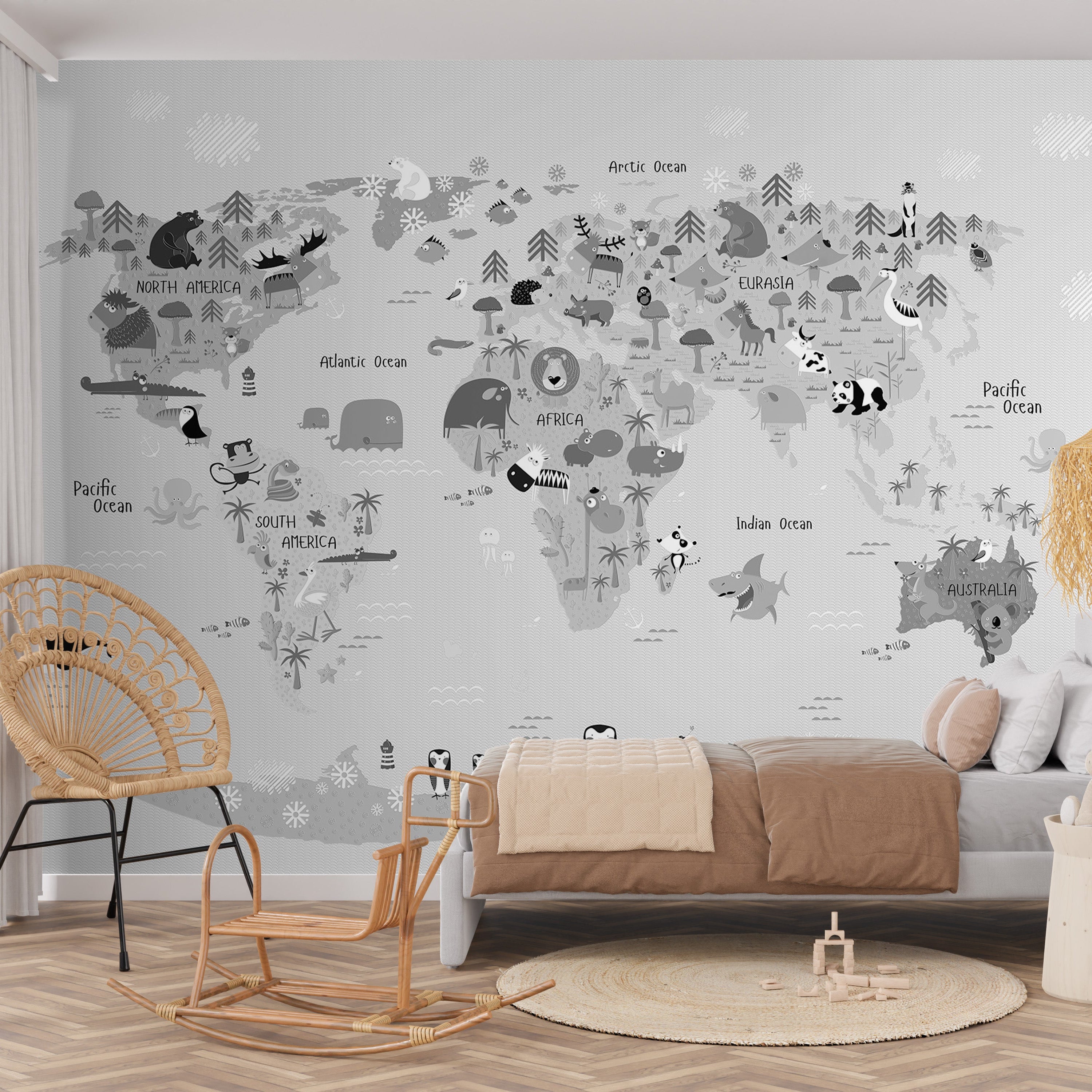 3D Animal Planet - Printed Mural
