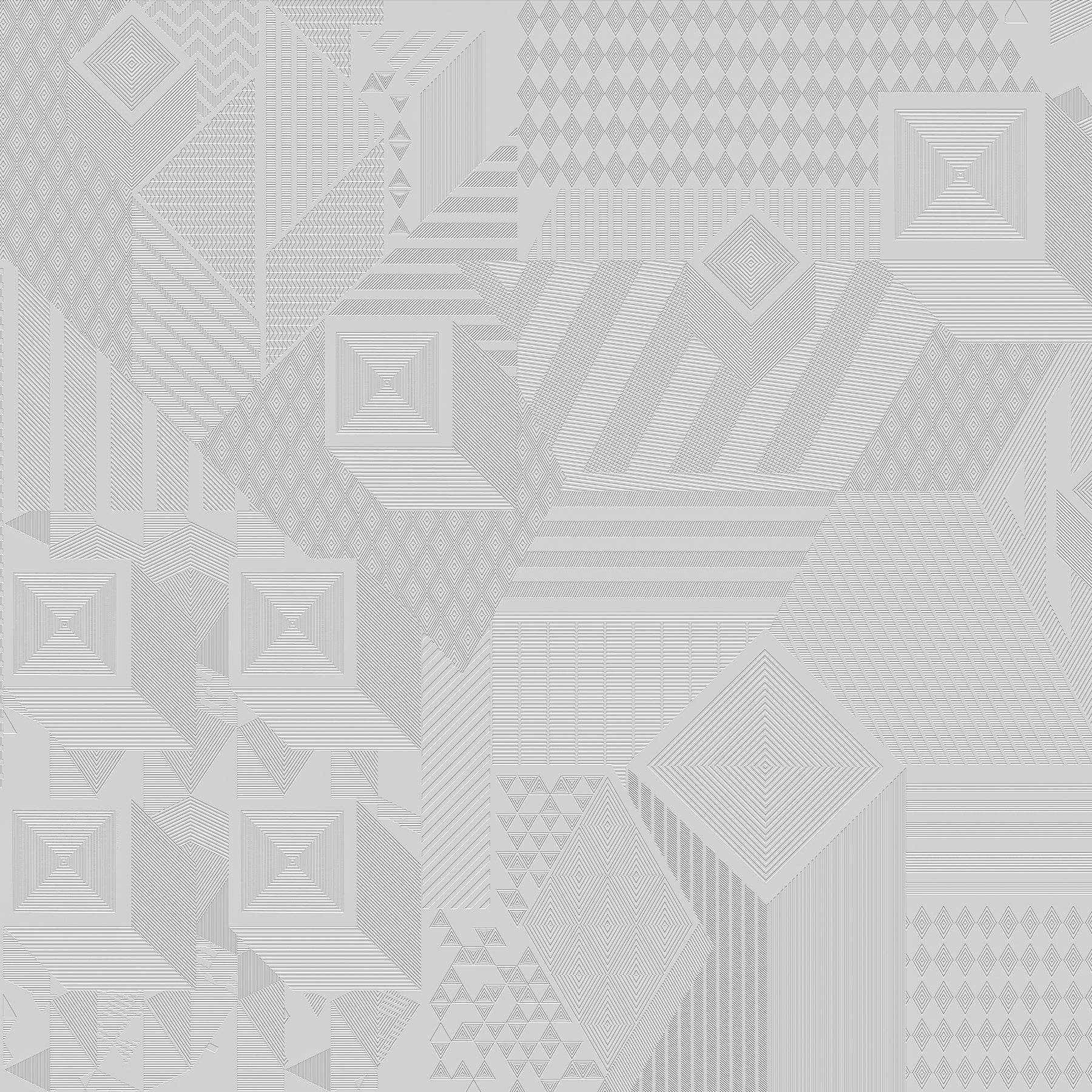 3D Modern Geo Prism - Paintable Mural