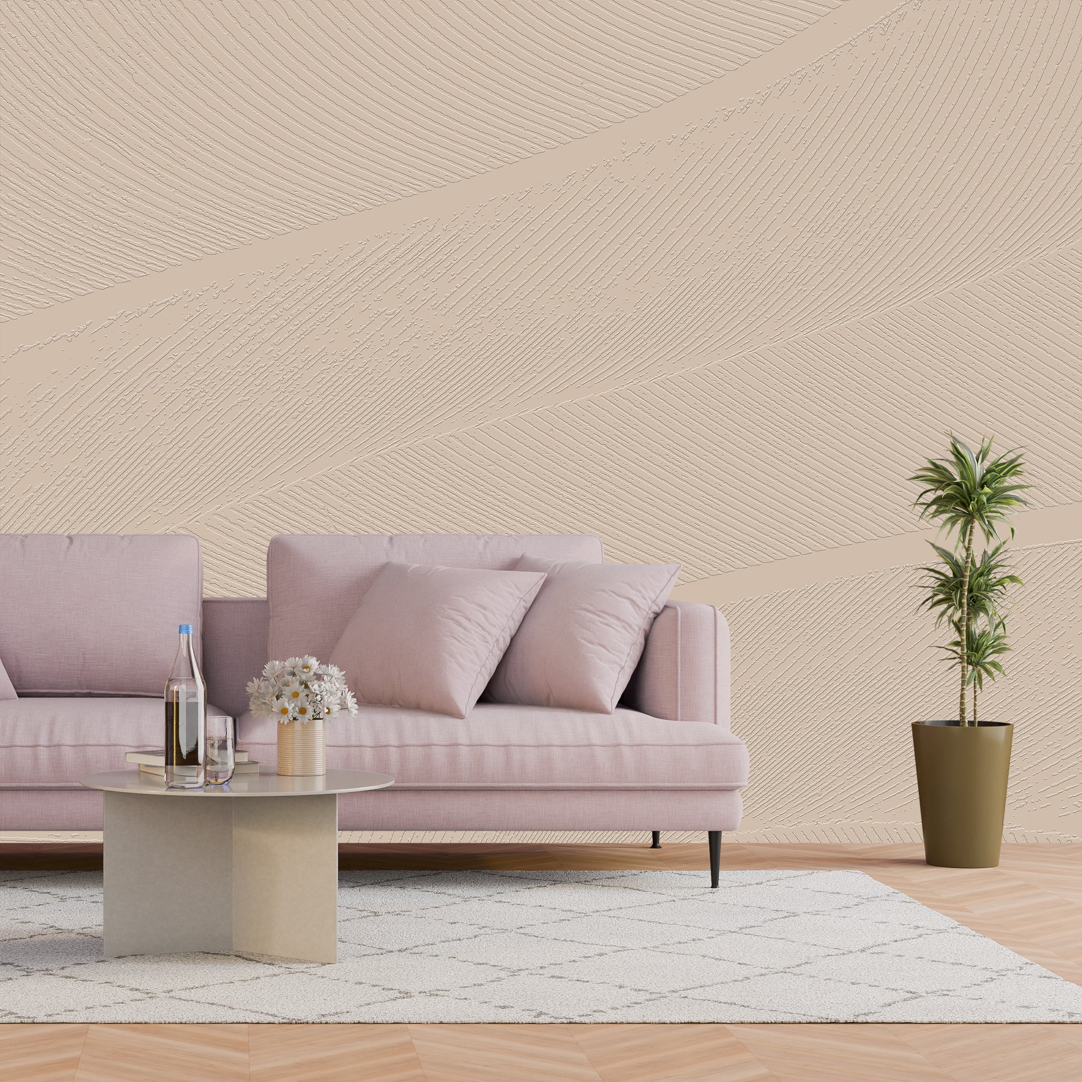 3D Kinetic Brushstroke - Paintable Mural