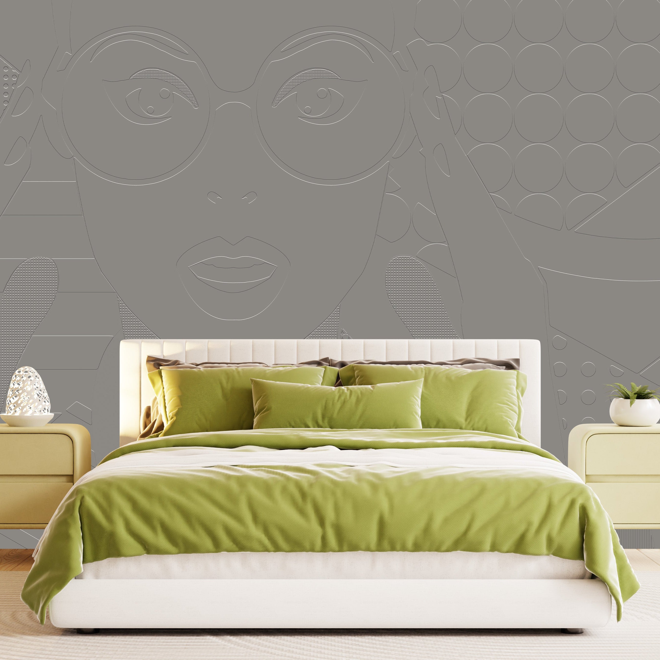 3D Bold Visionary - Paintable Mural
