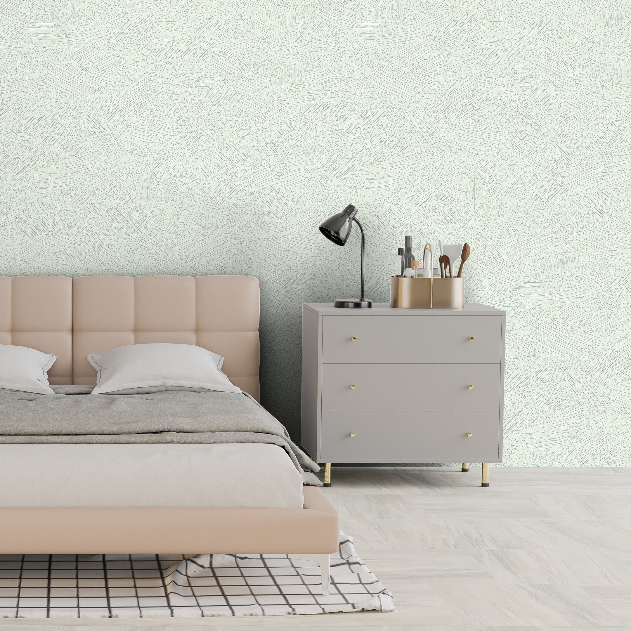 3D Frosted Strokes - Paintable Mural