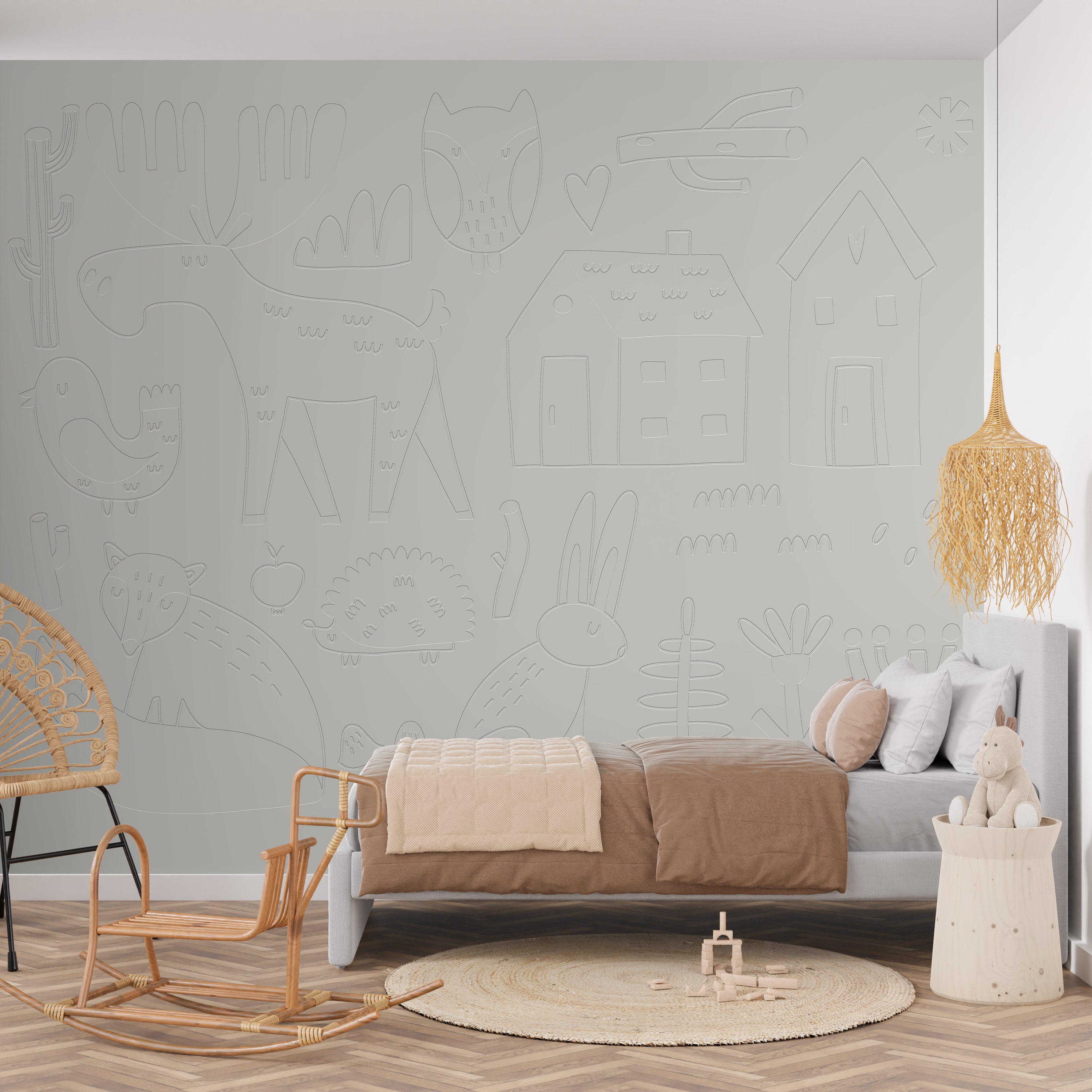 3D Little Explorers - Paintable Mural