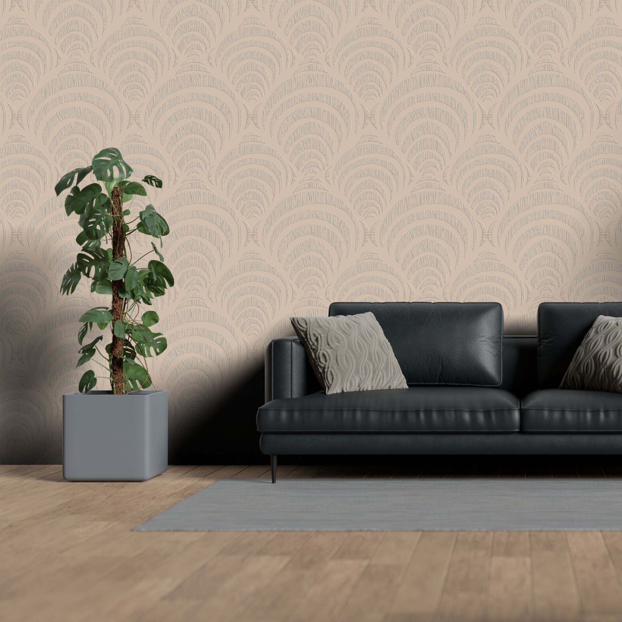 3D Ornate Scaled Pattern - Paintable Wallpaper
