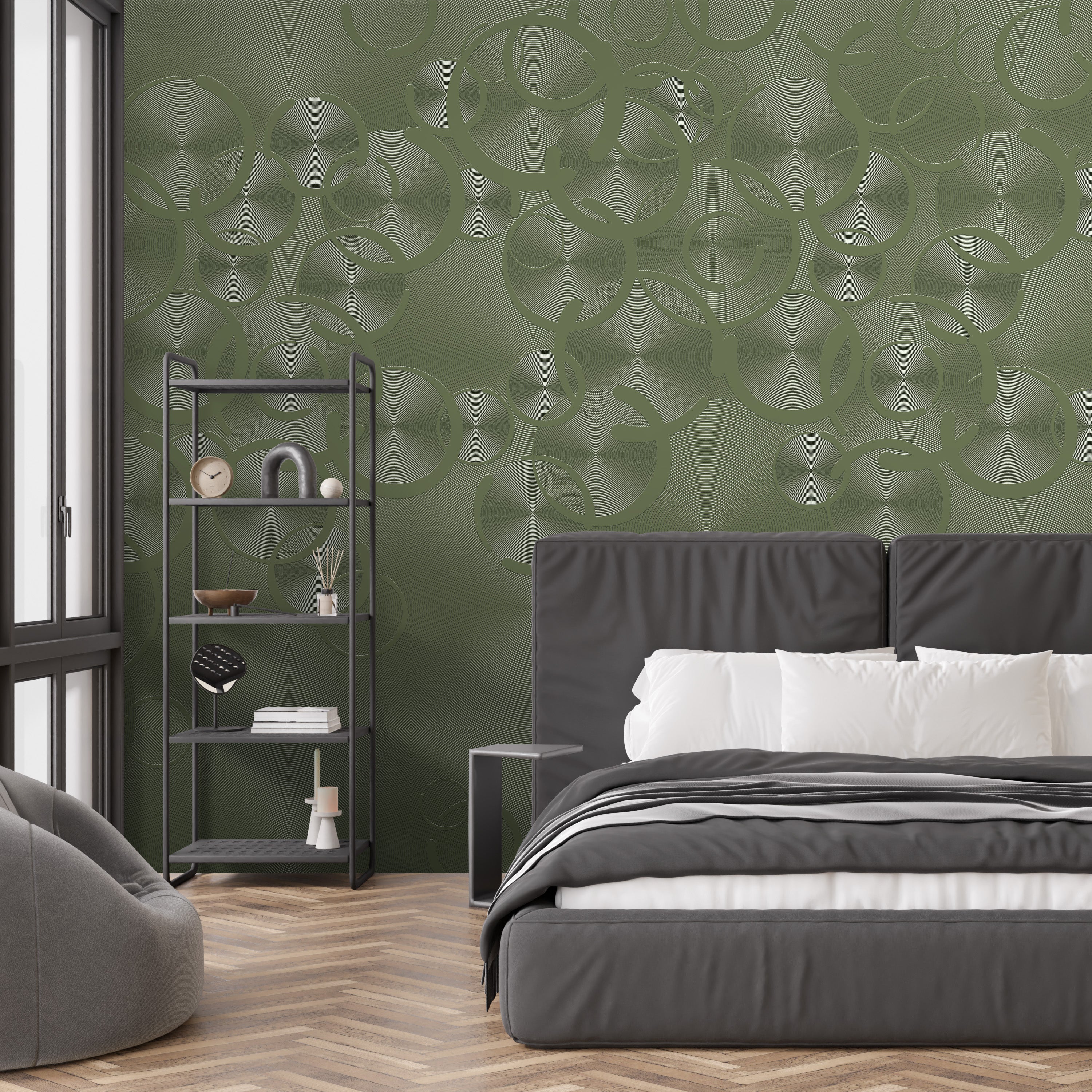 3D Ethereal Circles - Paintable Mural