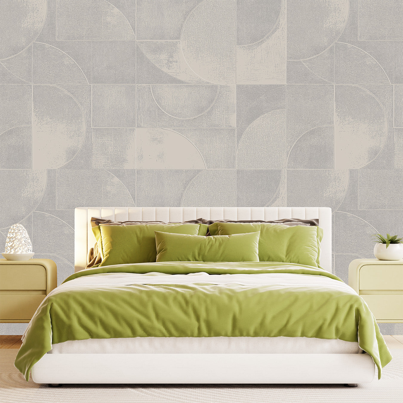 3D Mid-Century Bauhaus Relief - Paintable Mural