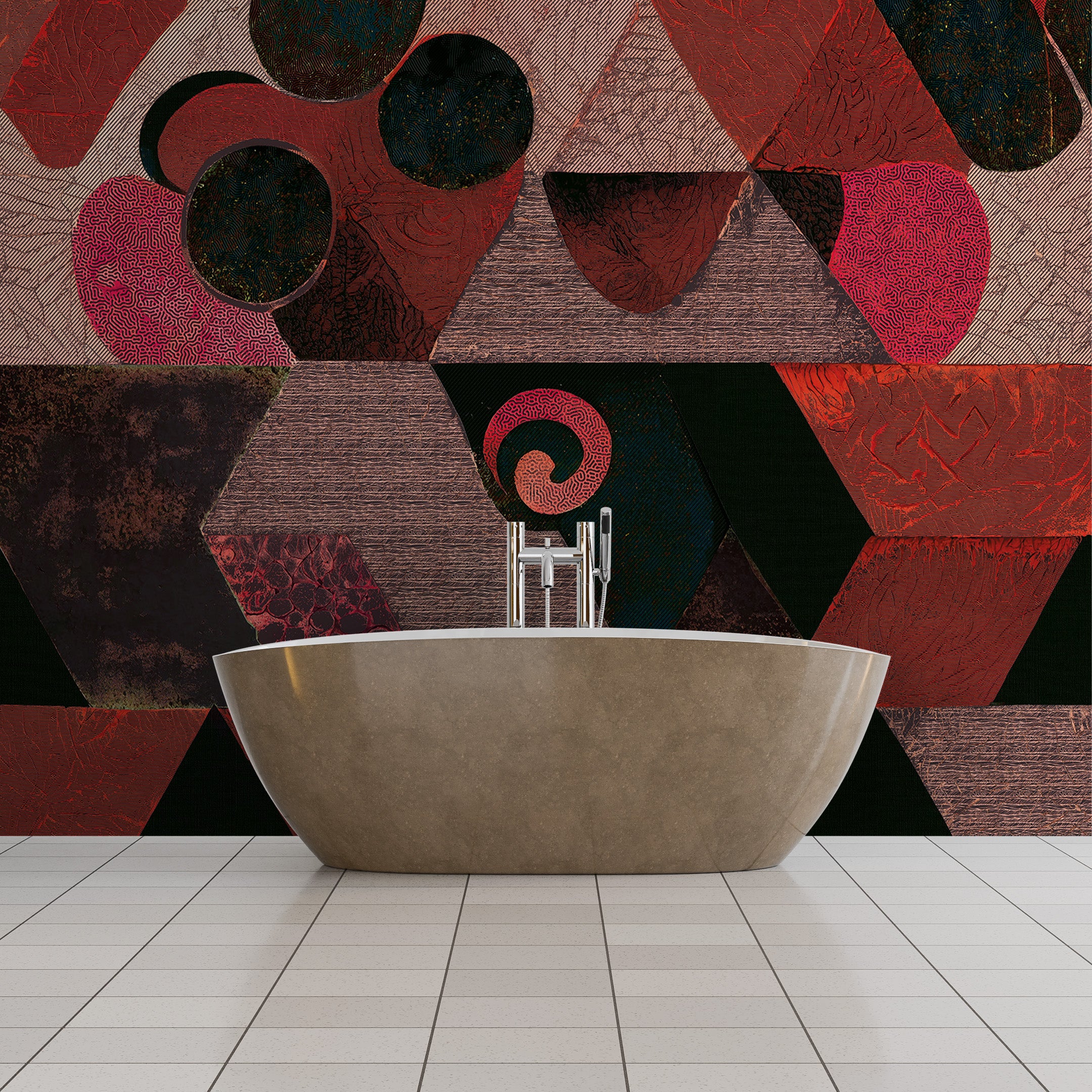 3D Geometric Fusion - Printed Mural