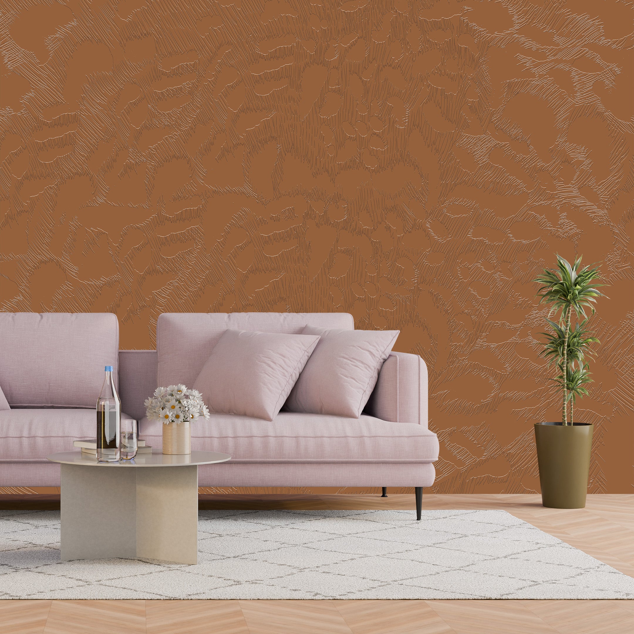 3D Abstract Terrain Map - Paintable Mural