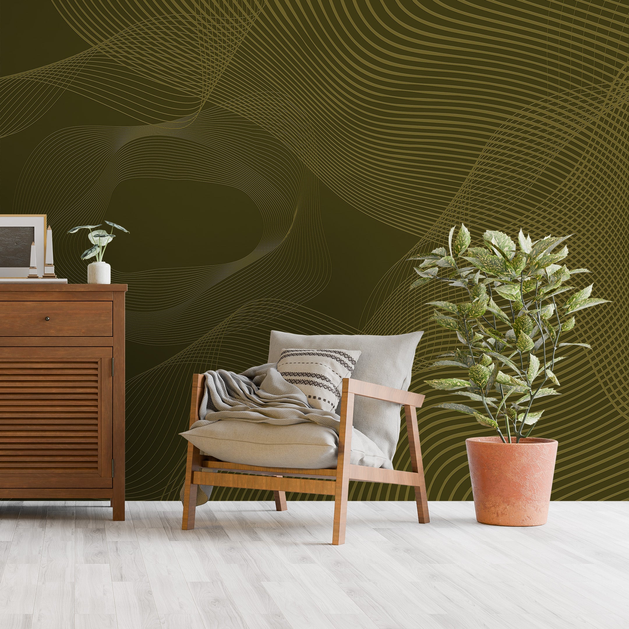 3D Linear Flow - Printed Mural