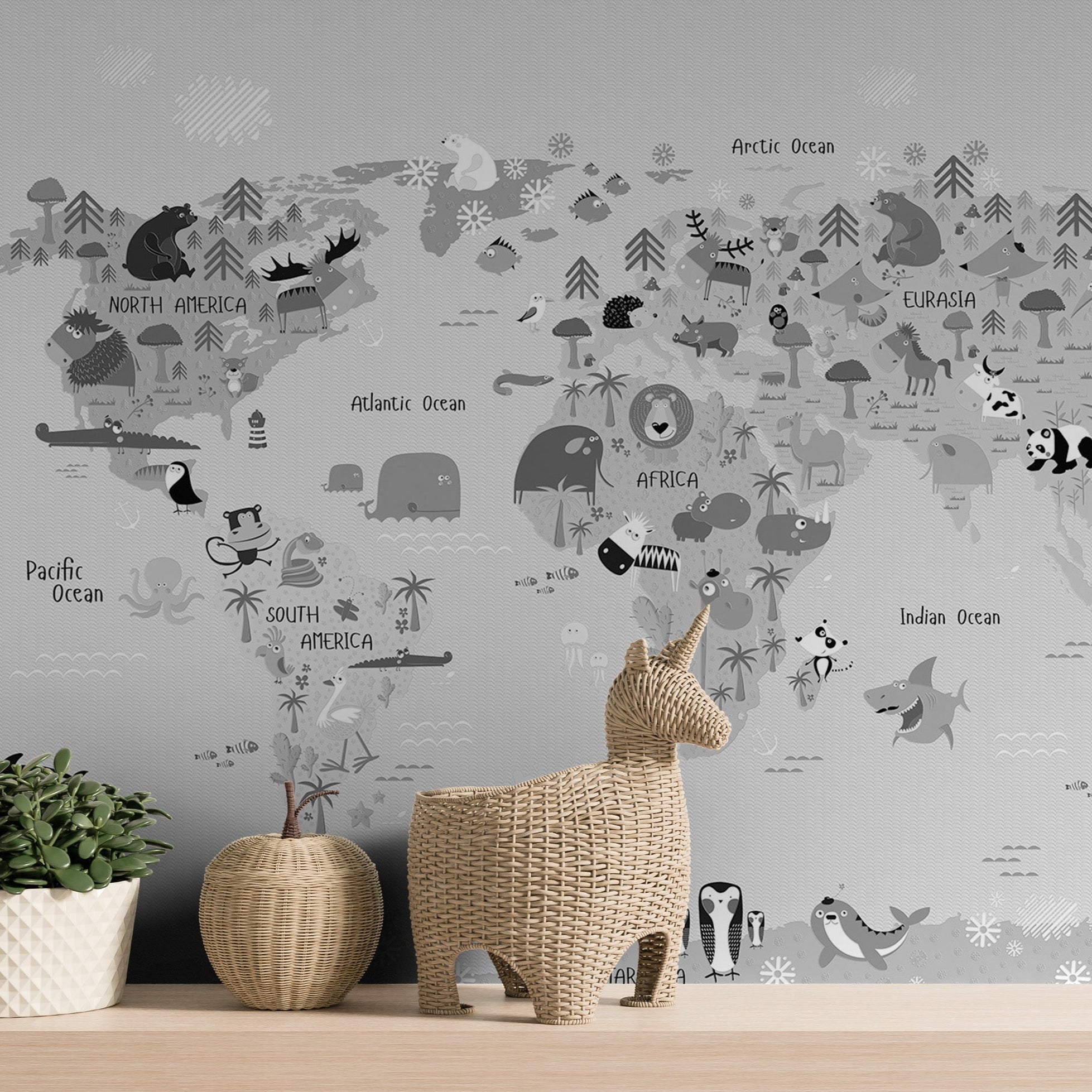 3D Animal Planet - Printed Mural