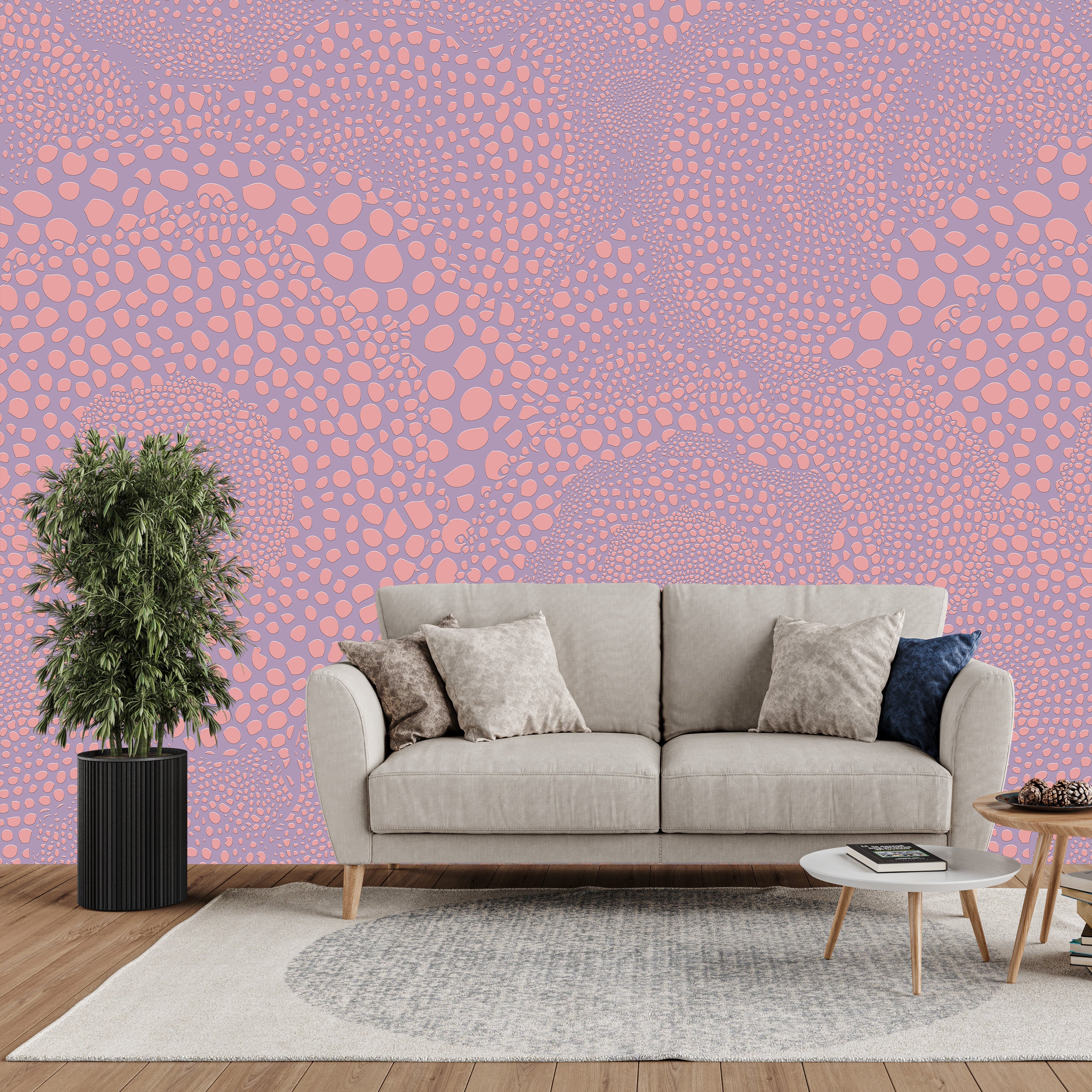 3D Dewdrop Ripple - Paintable Mural