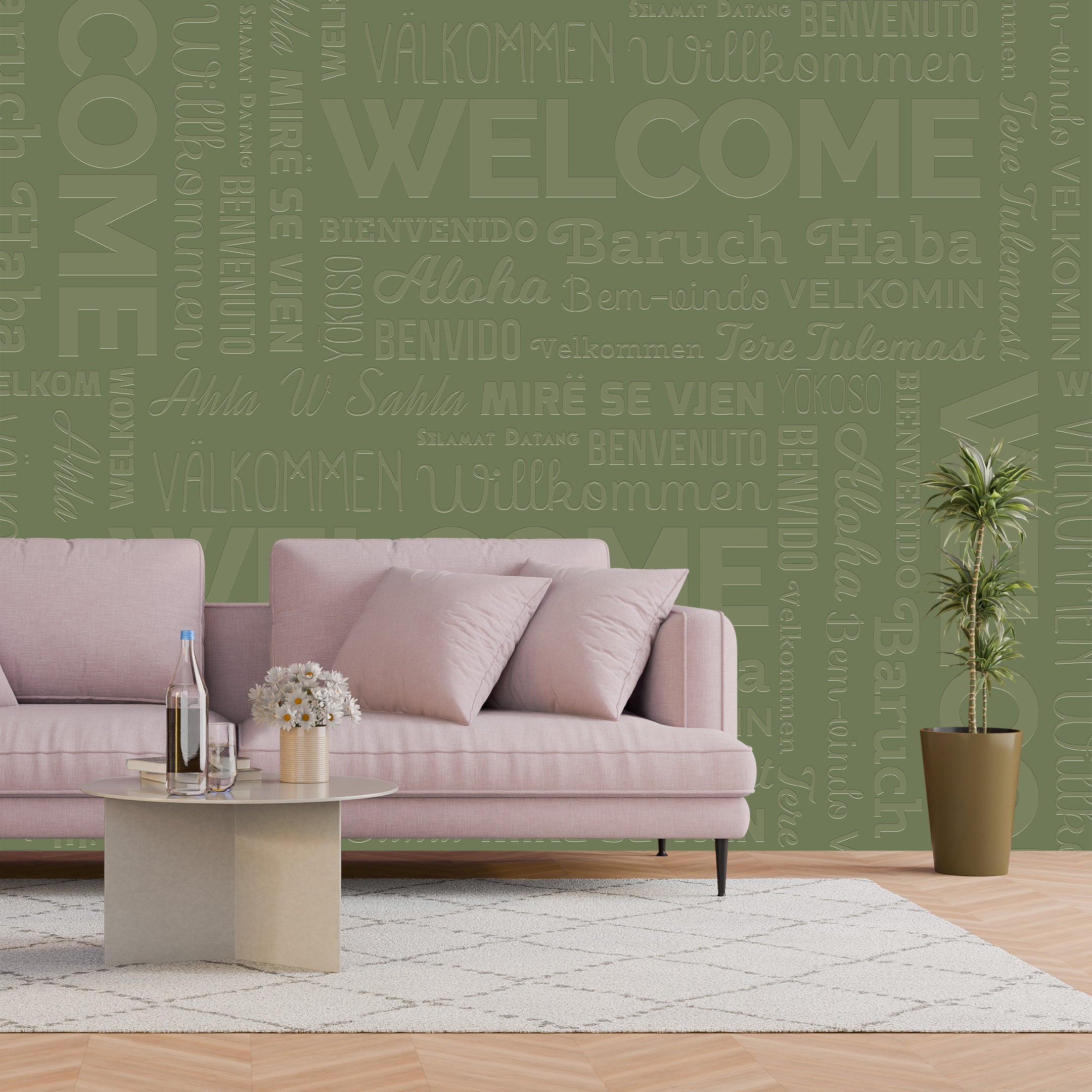 3D Global Welcome - Paintable Mural